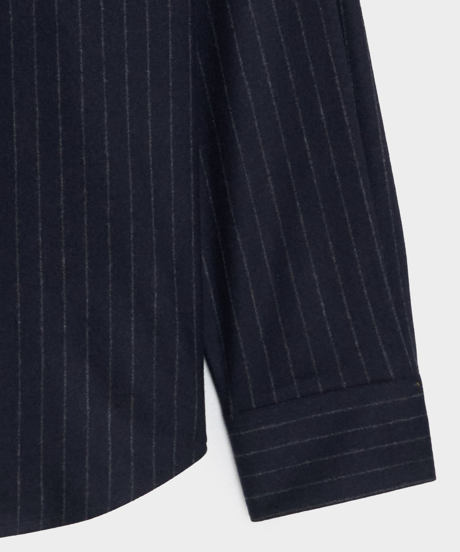 Italian Wool-Cashmere Band Collar Shirt - Image 7