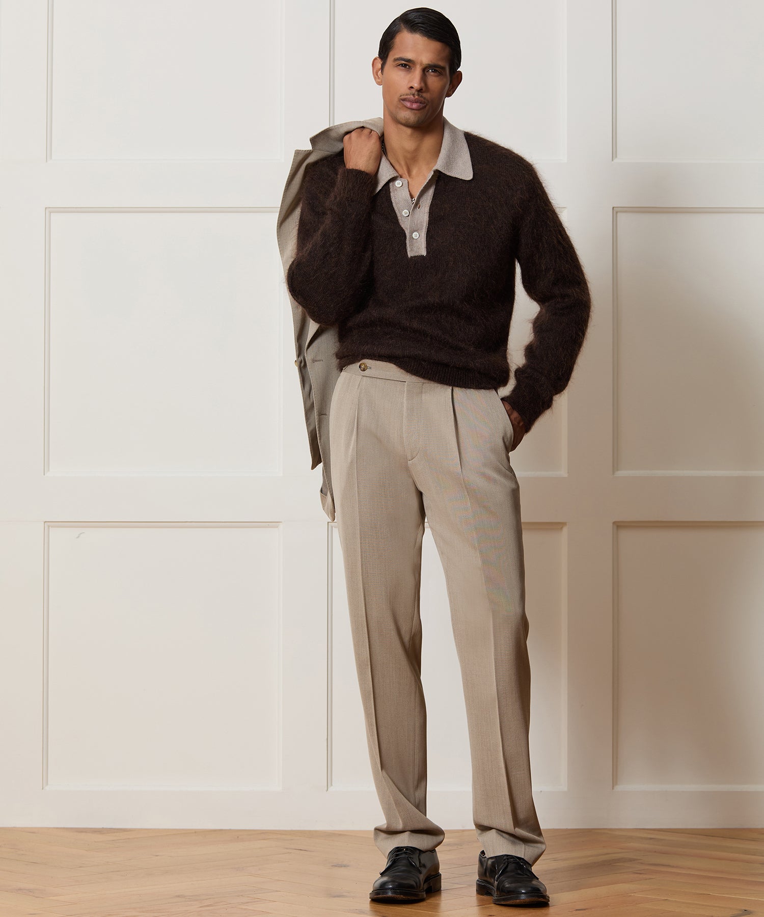 Italian Mohair Rugby Sweater Polo - Image 3