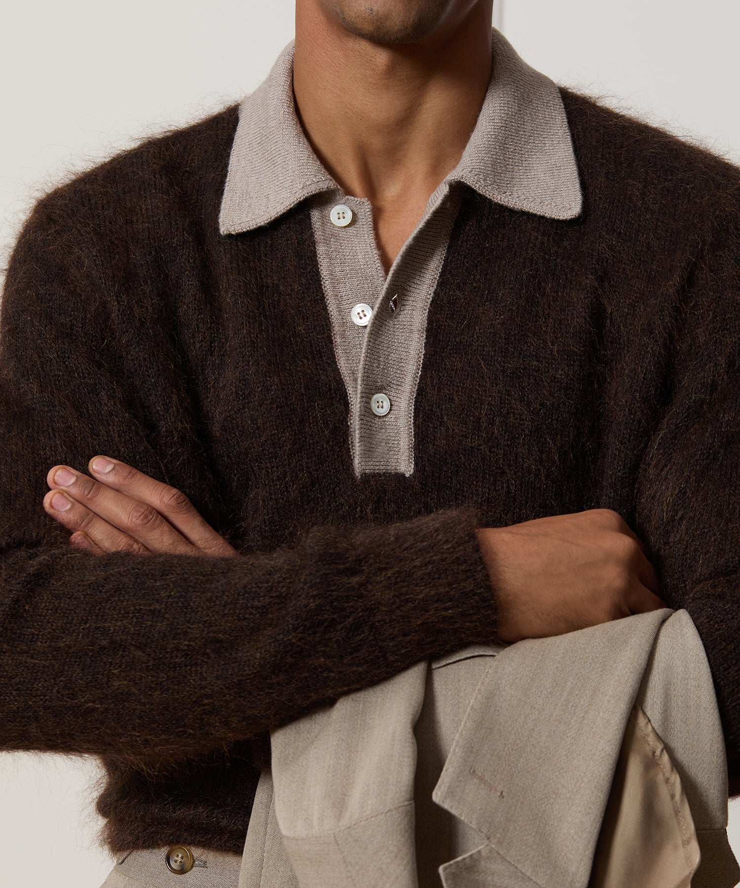 Italian Mohair Rugby Sweater Polo - Image 4