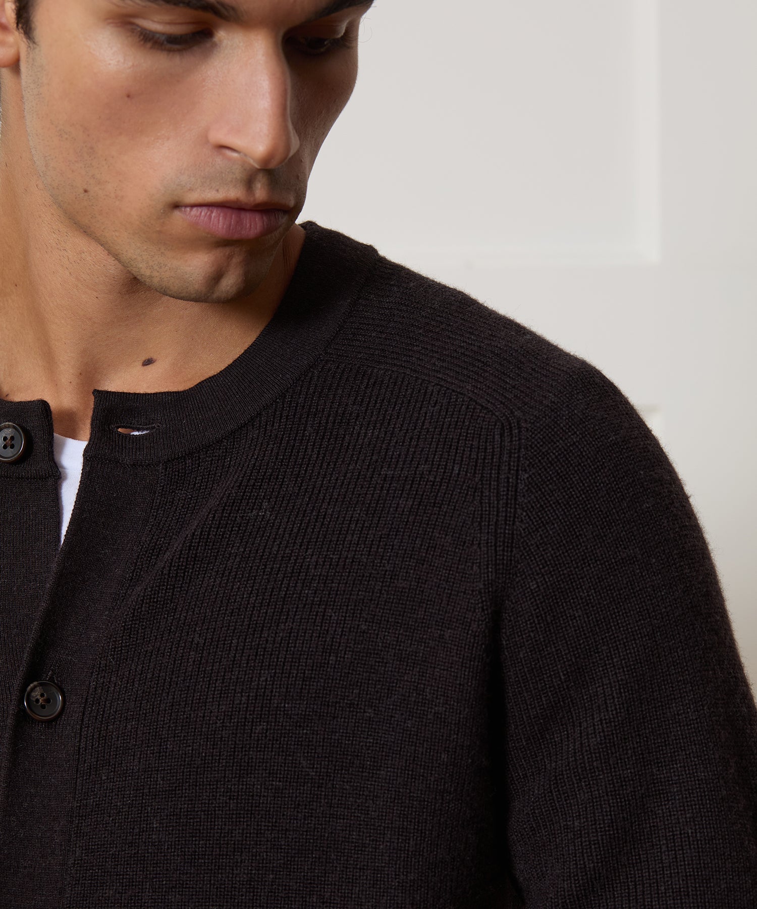 Merino Crewneck Cardigan - Image 4