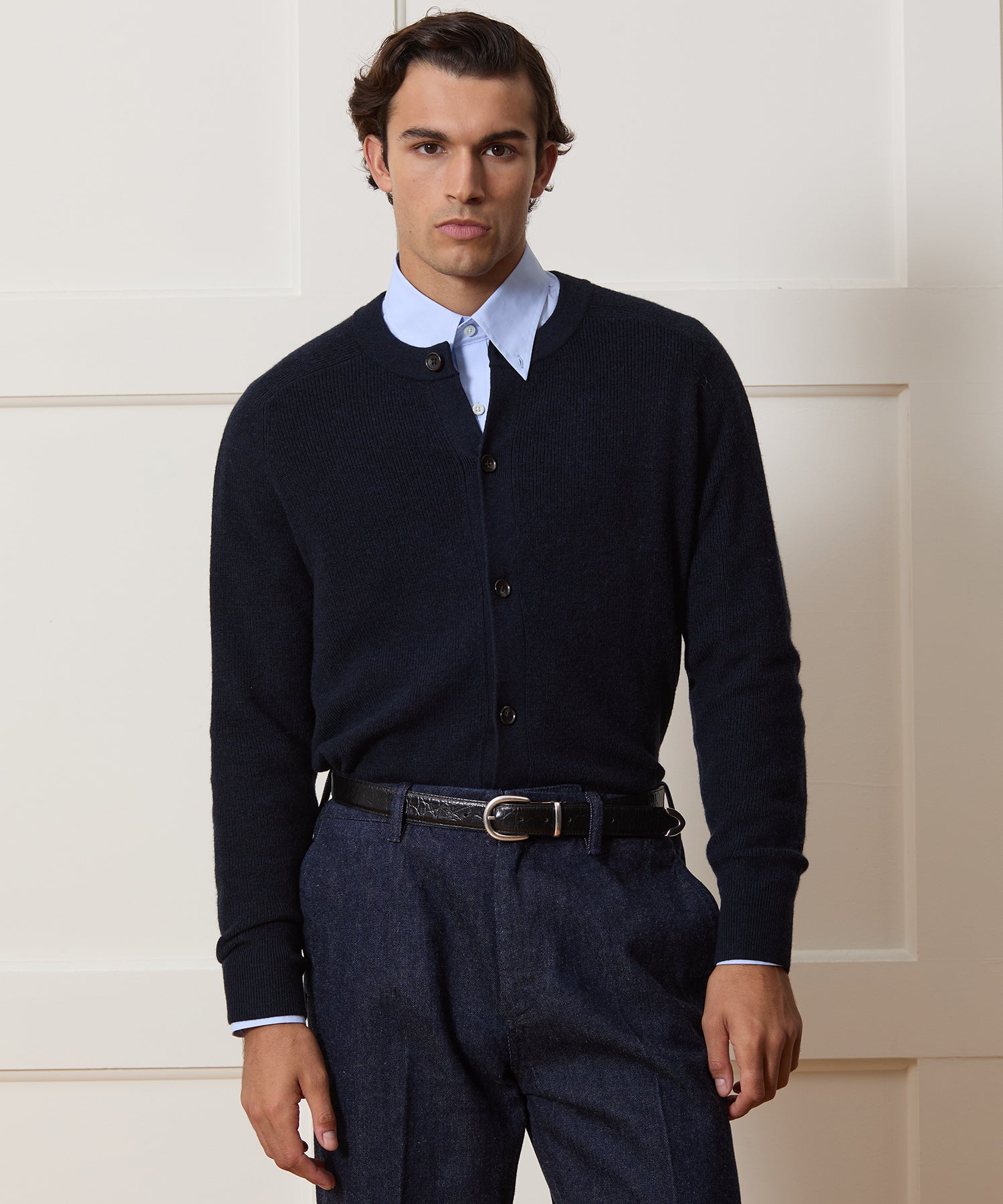 Merino Crewneck Cardigan - Image 2