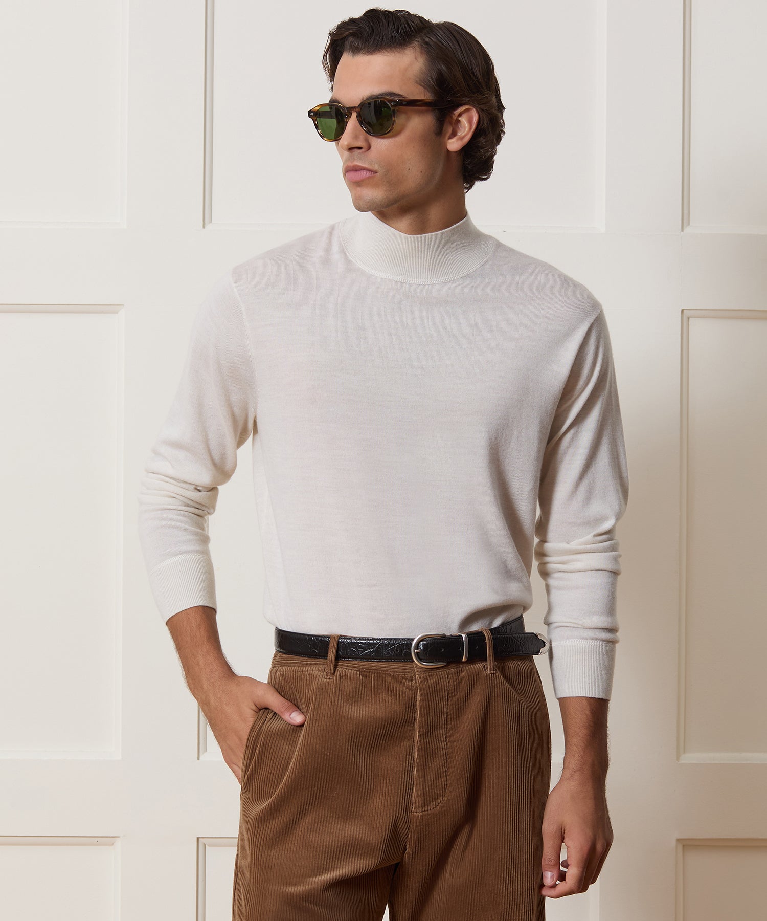 Merino Mock Neck Sweater - Image 2