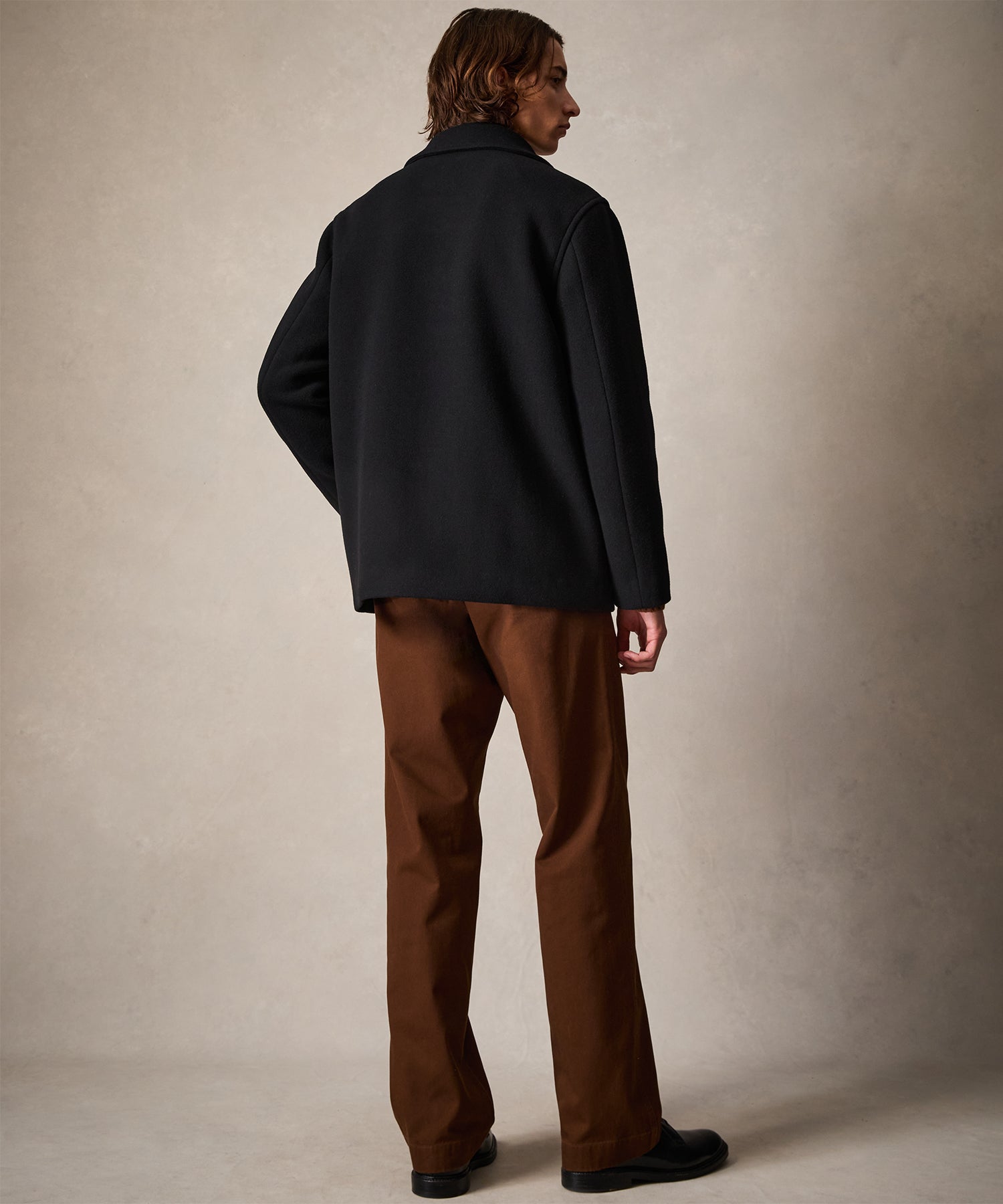 Wool Cashmere Cafe Jacket in Black - Image 7