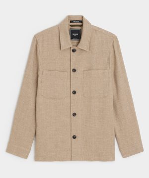 Linen-Wool Shirt Jacket