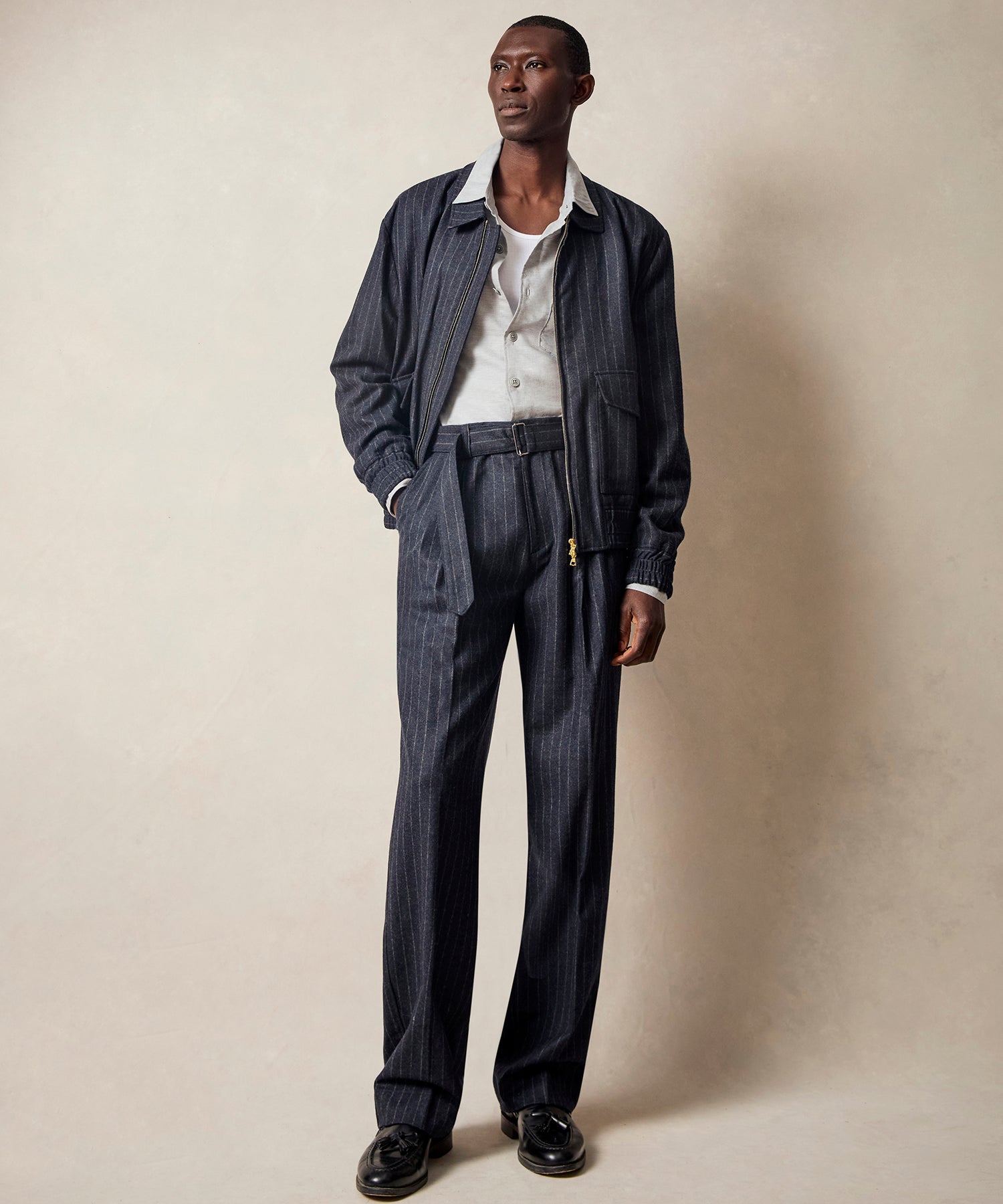 Italian Wool Self Belt Trouser - Image 6