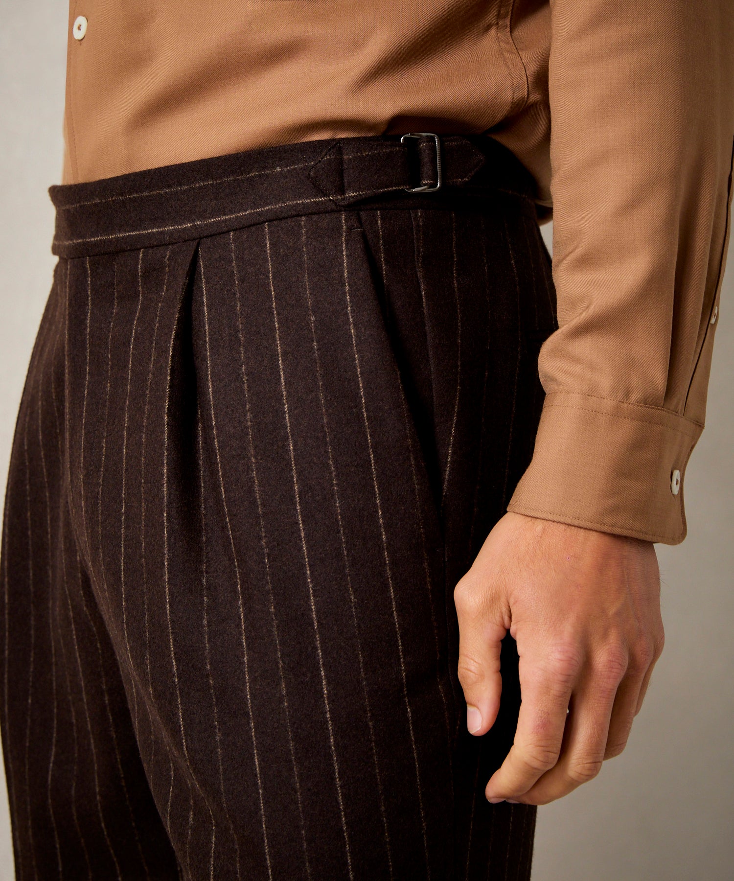 Italian Flannel Side Tab Trouser - Image 3