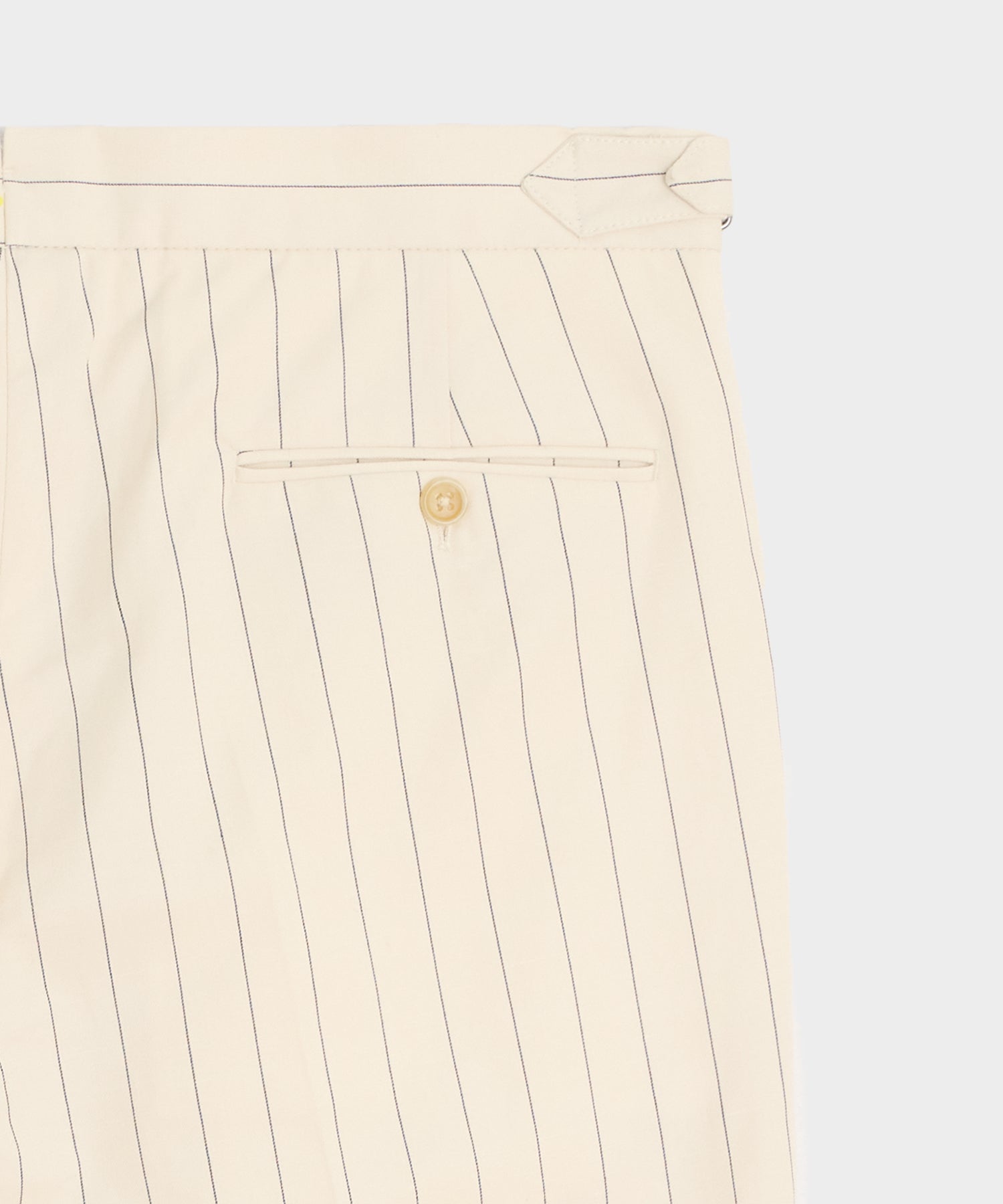 Italian Cotton Linen Striped Side Tab Trouser - Image 6