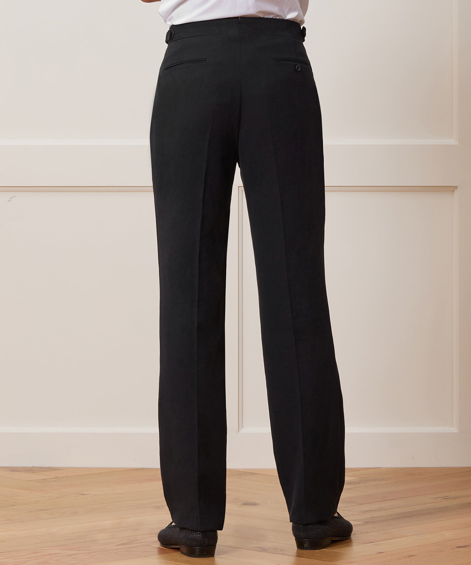 Italian Sueded Linen Side Tab Trouser - Image 4