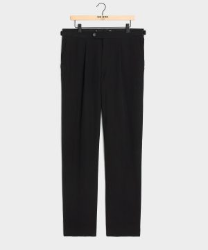 Italian Sueded Linen Side Tab Trouser