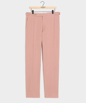 Italian Sueded Linen Side Tab Trouser