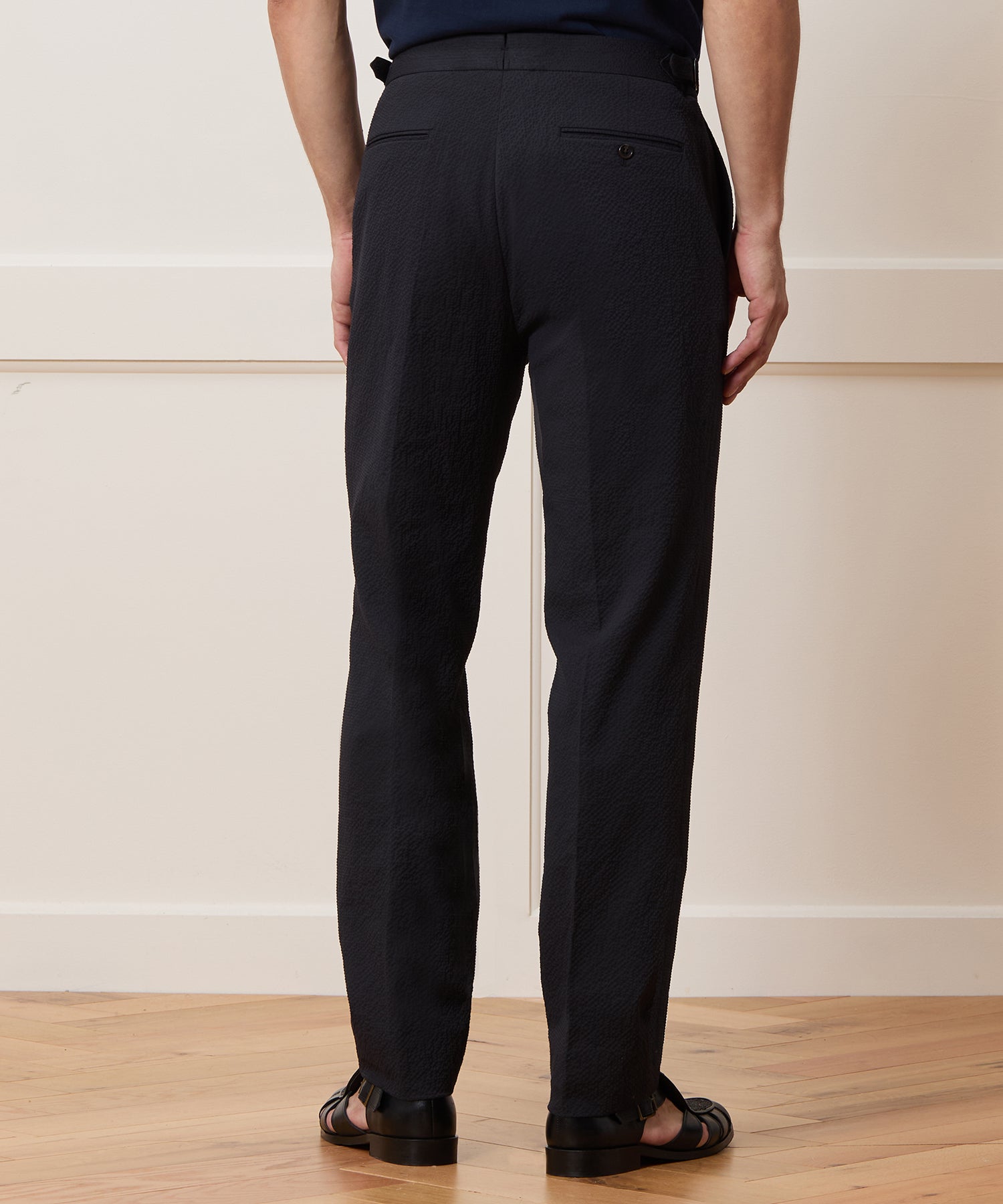 Italian Seersucker Side Tab Trouser - Image 6