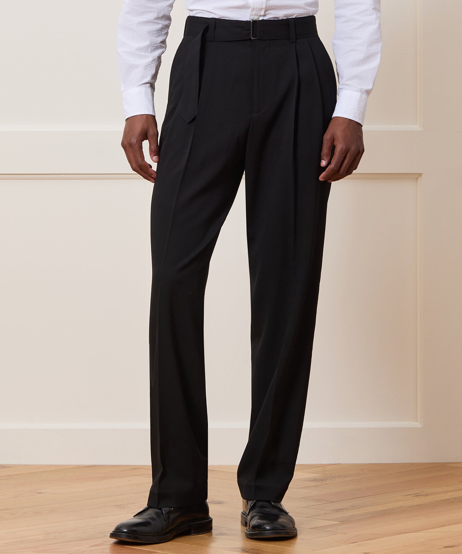 Italian Gabardine Self Belt Trouser - Image 2