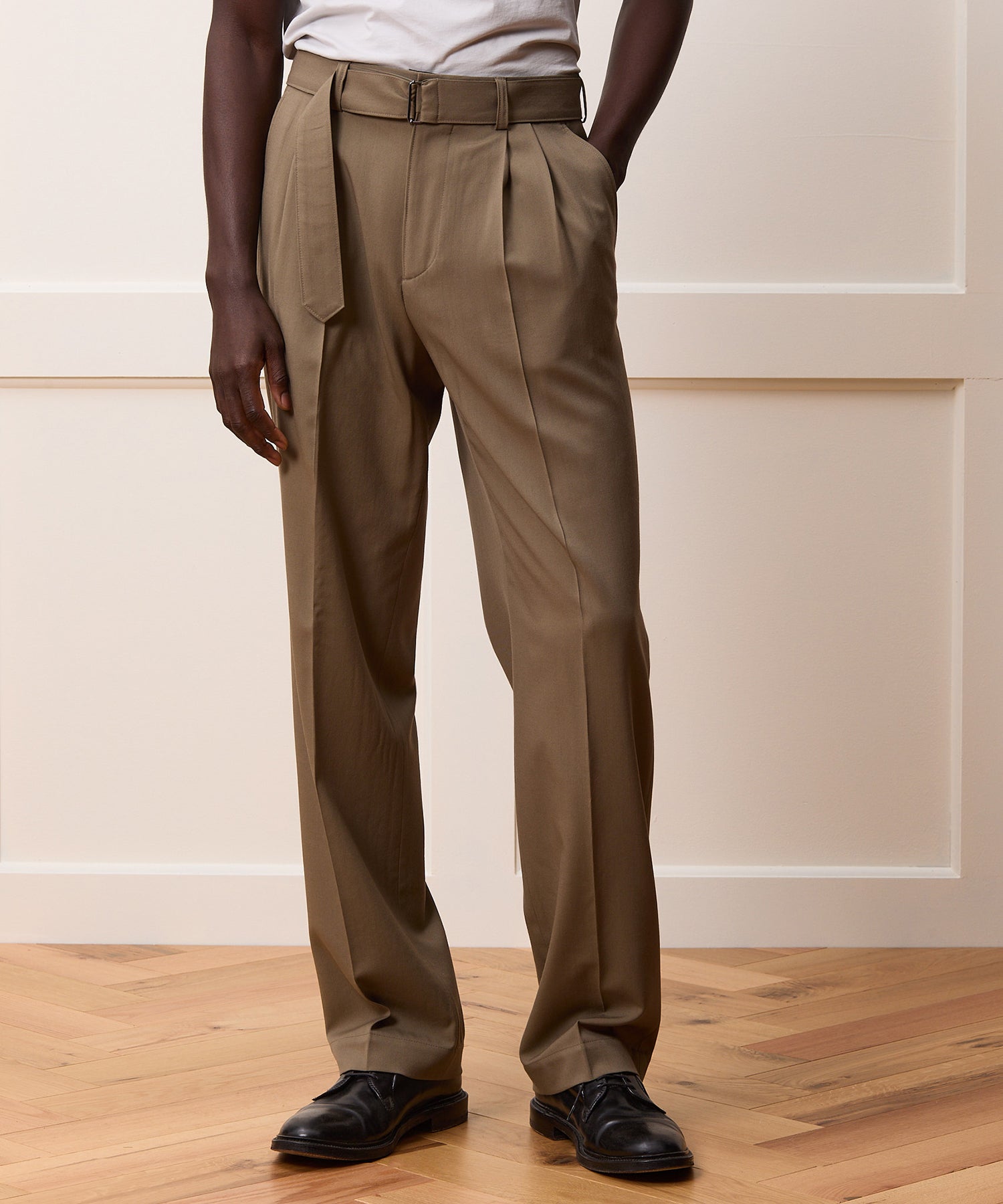 Italian Gabardine Self Belt Trouser - Image 2