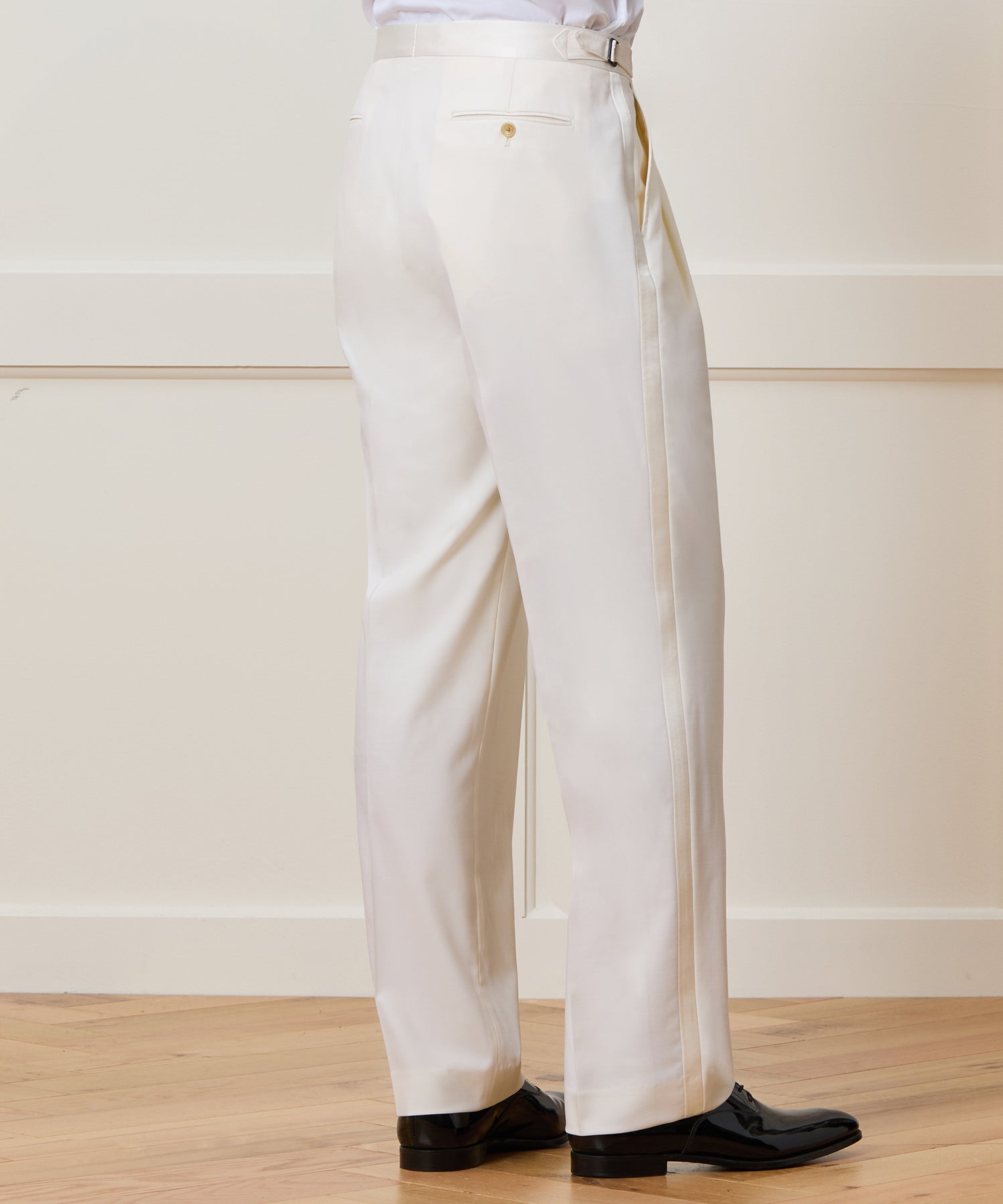 Relaxed Italian Wool Tuxedo Trouser - Image 3
