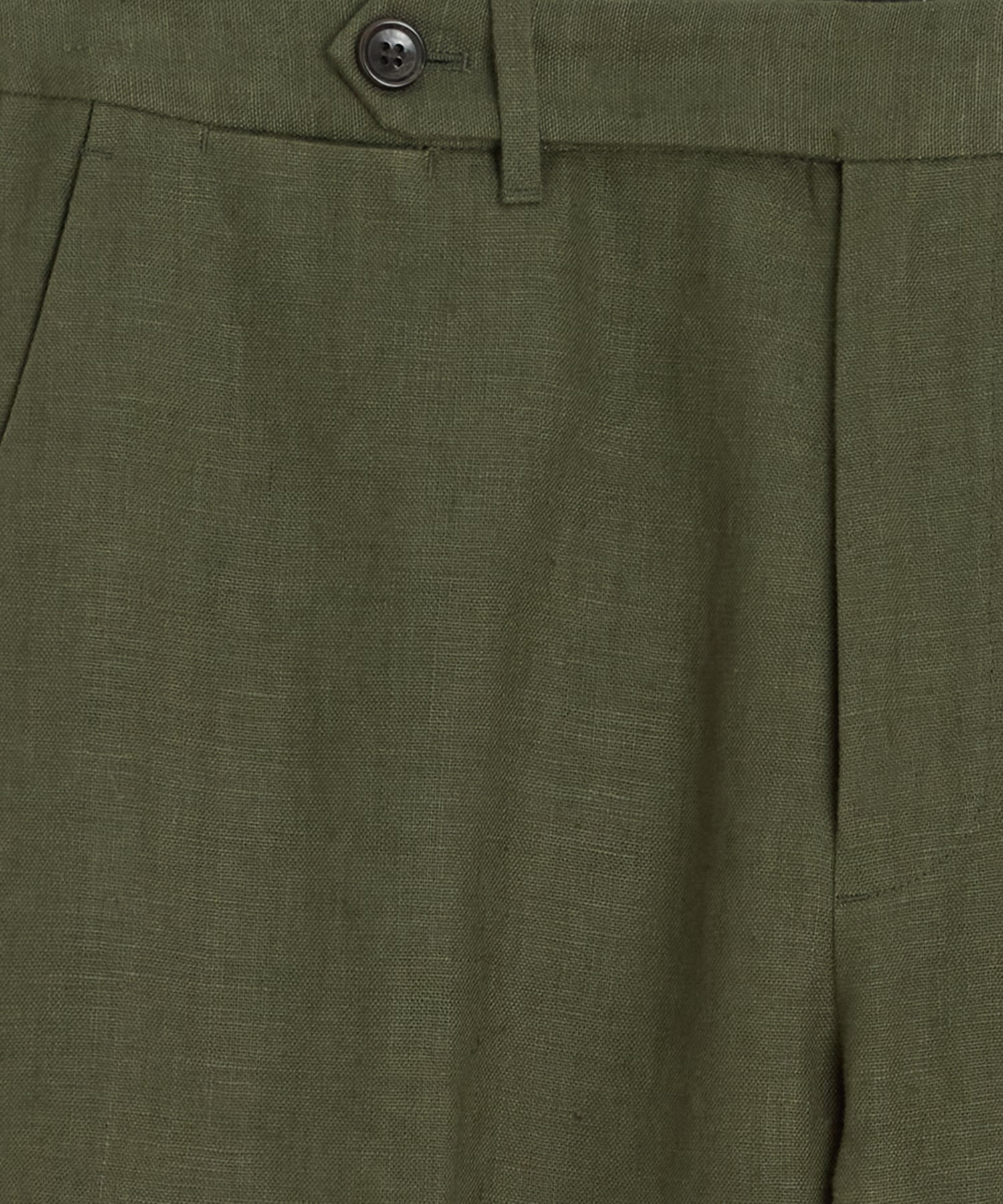 Straight Fit Linen Tab Trouser - Image 3