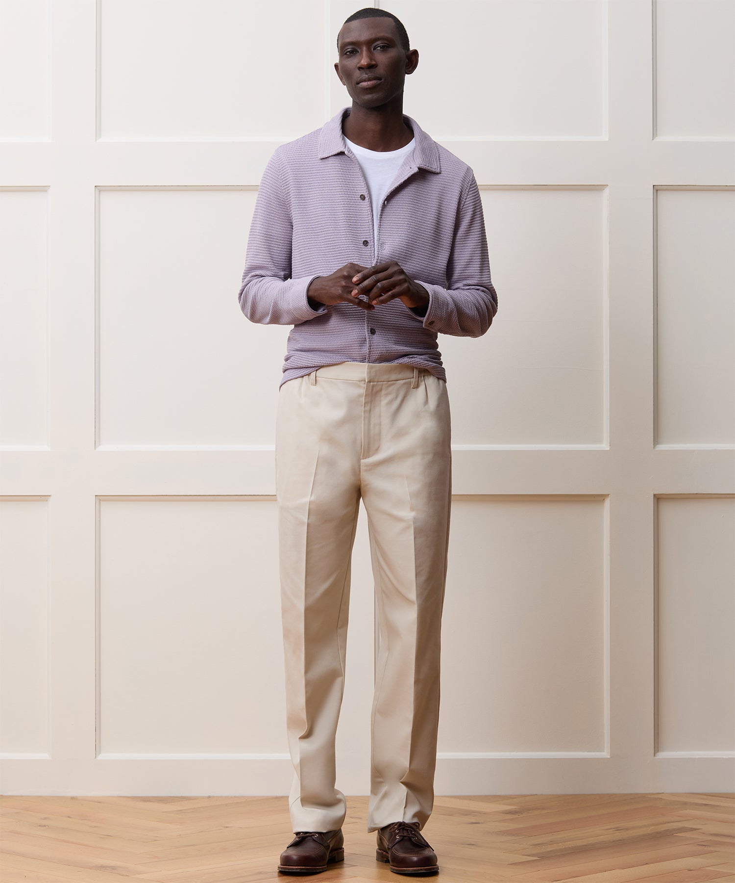 Straight Fit Italian Wool-Cotton Modern Trouser - Image 3