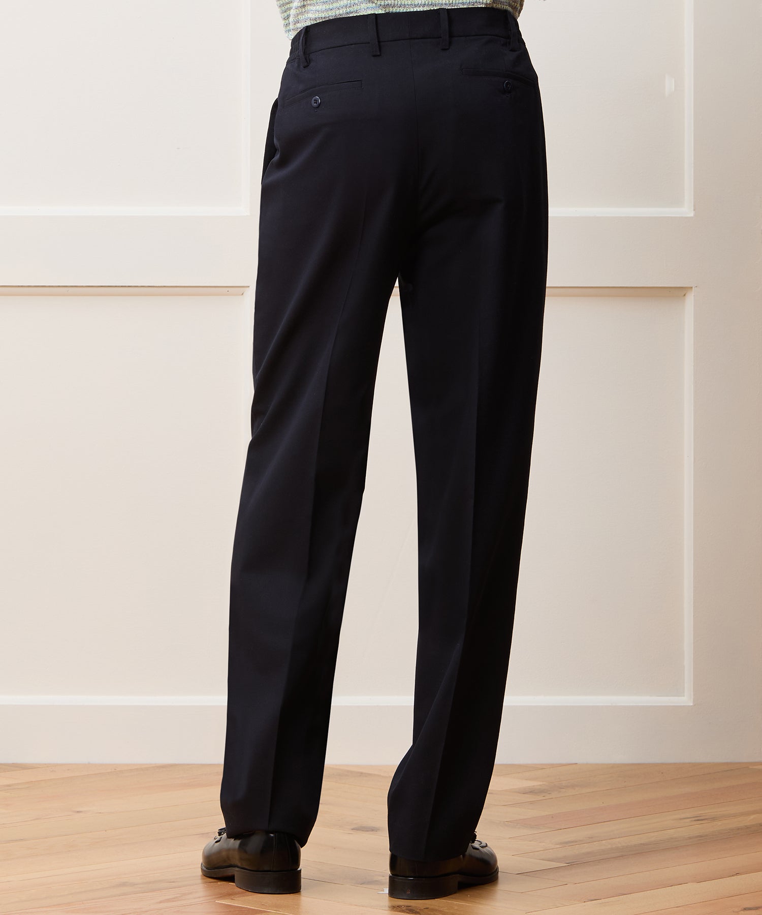 Straight Fit Italian Wool-Cotton Modern Trouser - Image 4