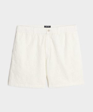 5 Embroidered Cotton Beachcomber Short