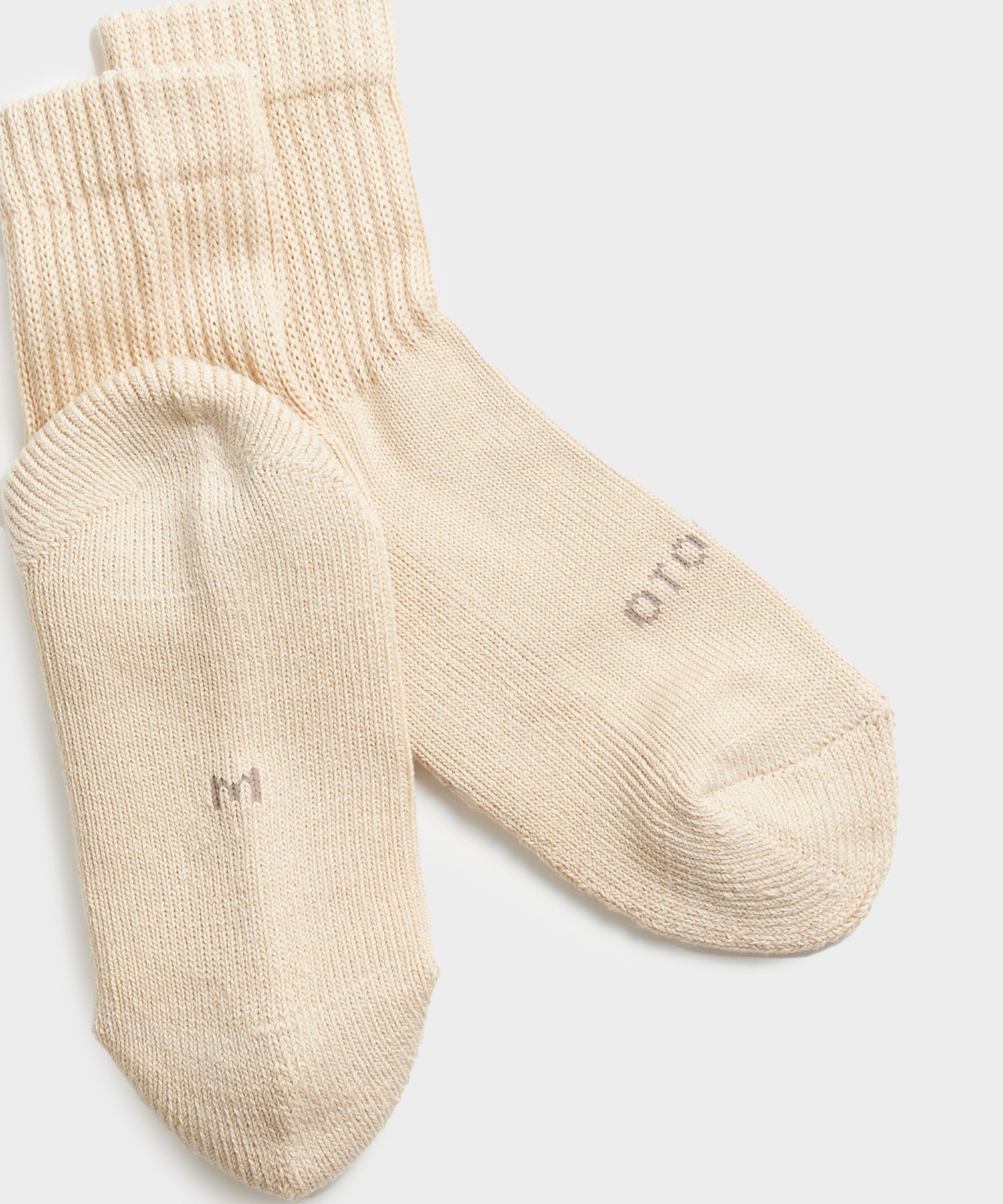 Rototo Organic Daily 3 Pack Mini Crew Sock in Ecru Mix - Image 6