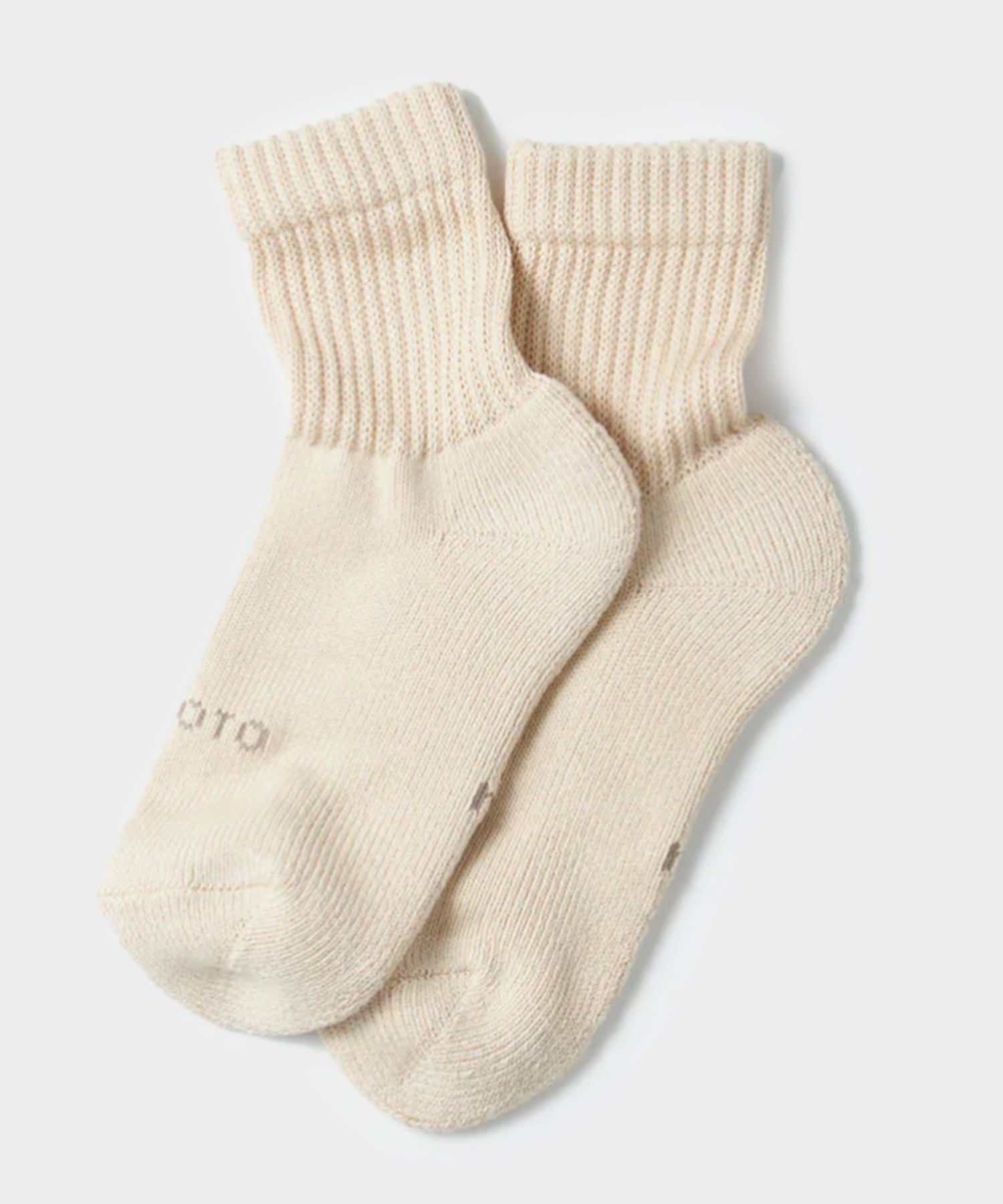 Rototo Organic Daily 3 Pack Mini Crew Sock in Ecru Mix - Image 2