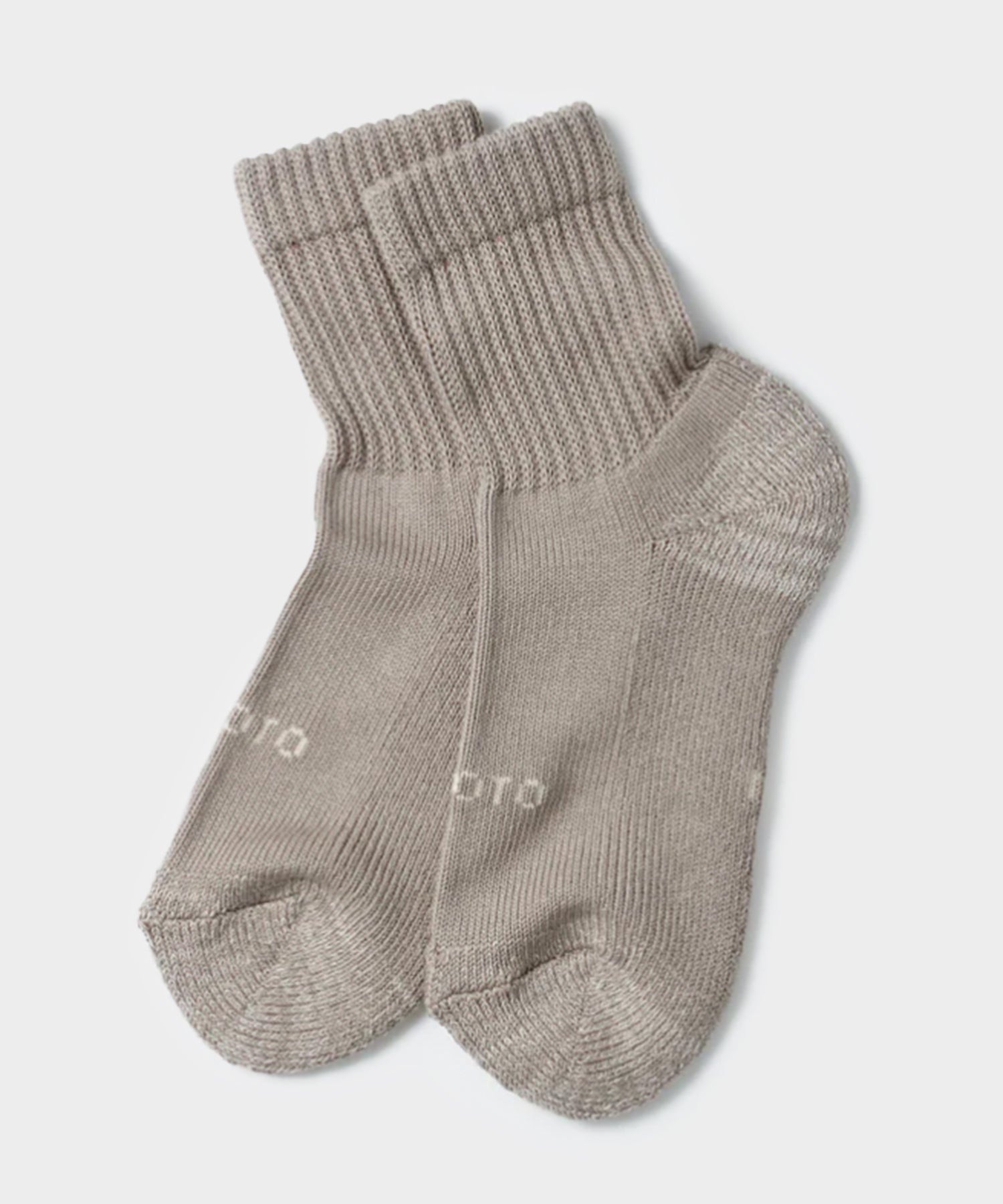 Rototo Organic Daily 3 Pack Mini Crew Sock in Ecru Mix - Image 3