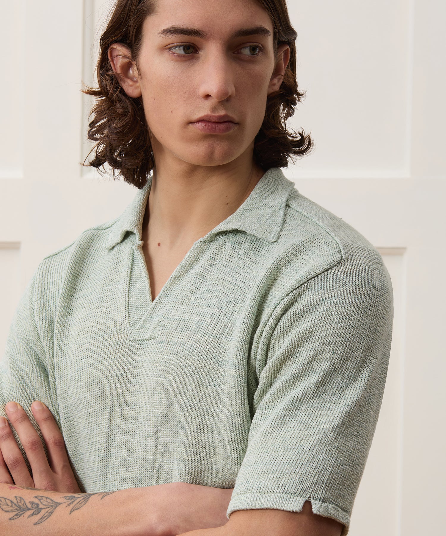 Inis Me??in Washed Linen Polo - Image 4