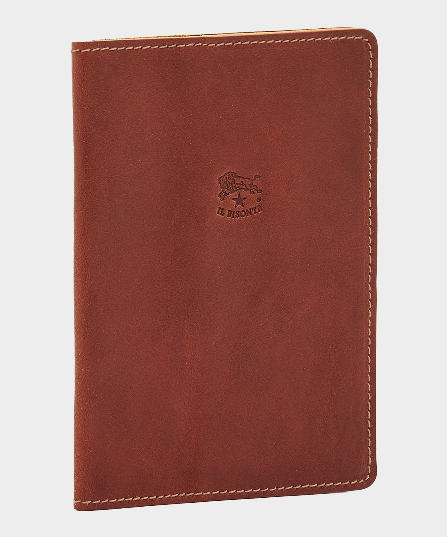Il Bisonte Leather Passport Holder in Brown - Image 2
