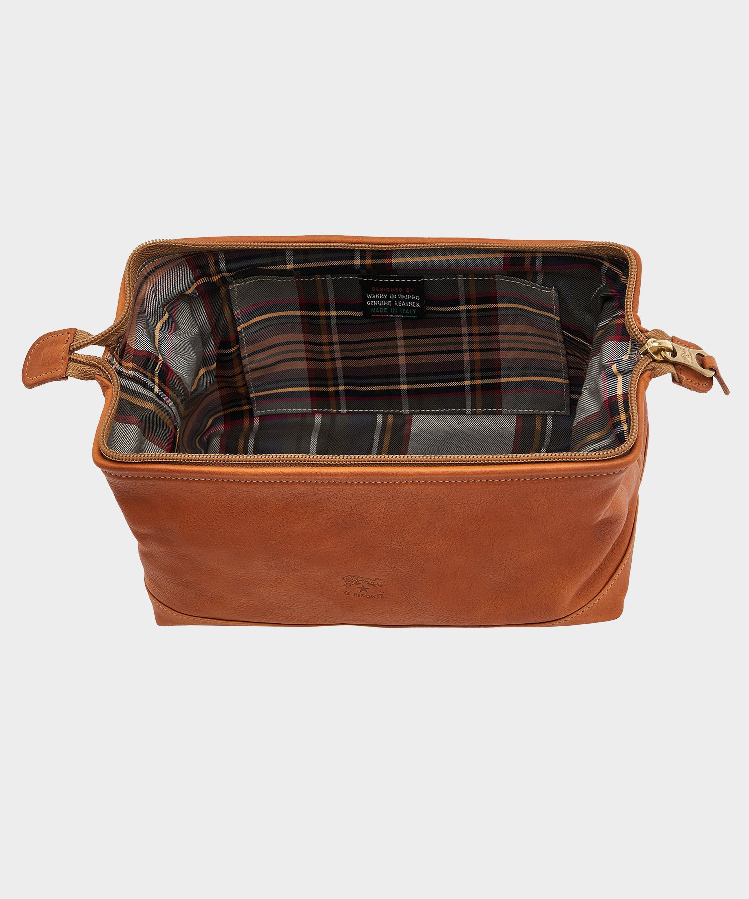 Il Bisonte Leather Dopp Kit in Natural - Image 3