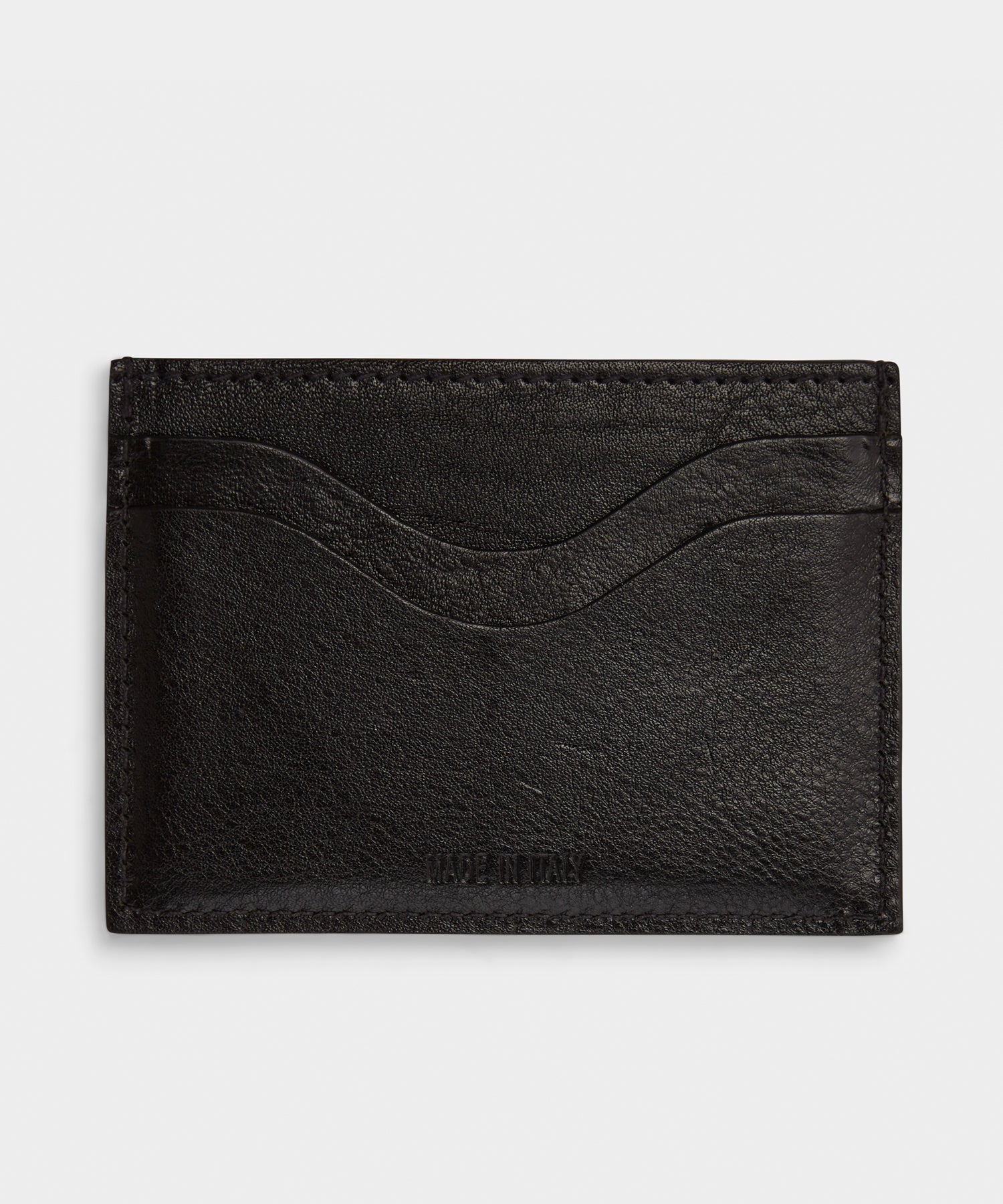 Il Bisonte Salina Leather Card Holder in Black - Image 2