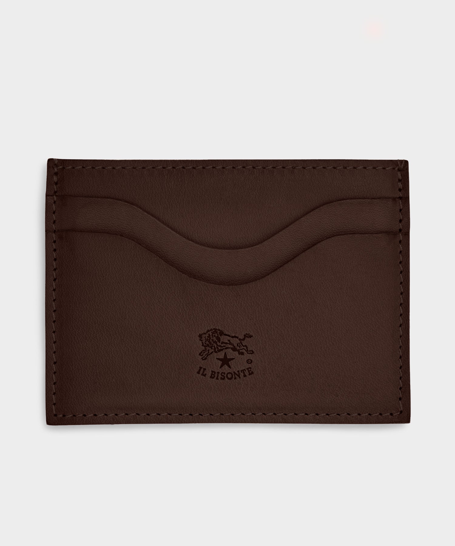 Il Bisonte Salina Leather Card Holder in Caffe