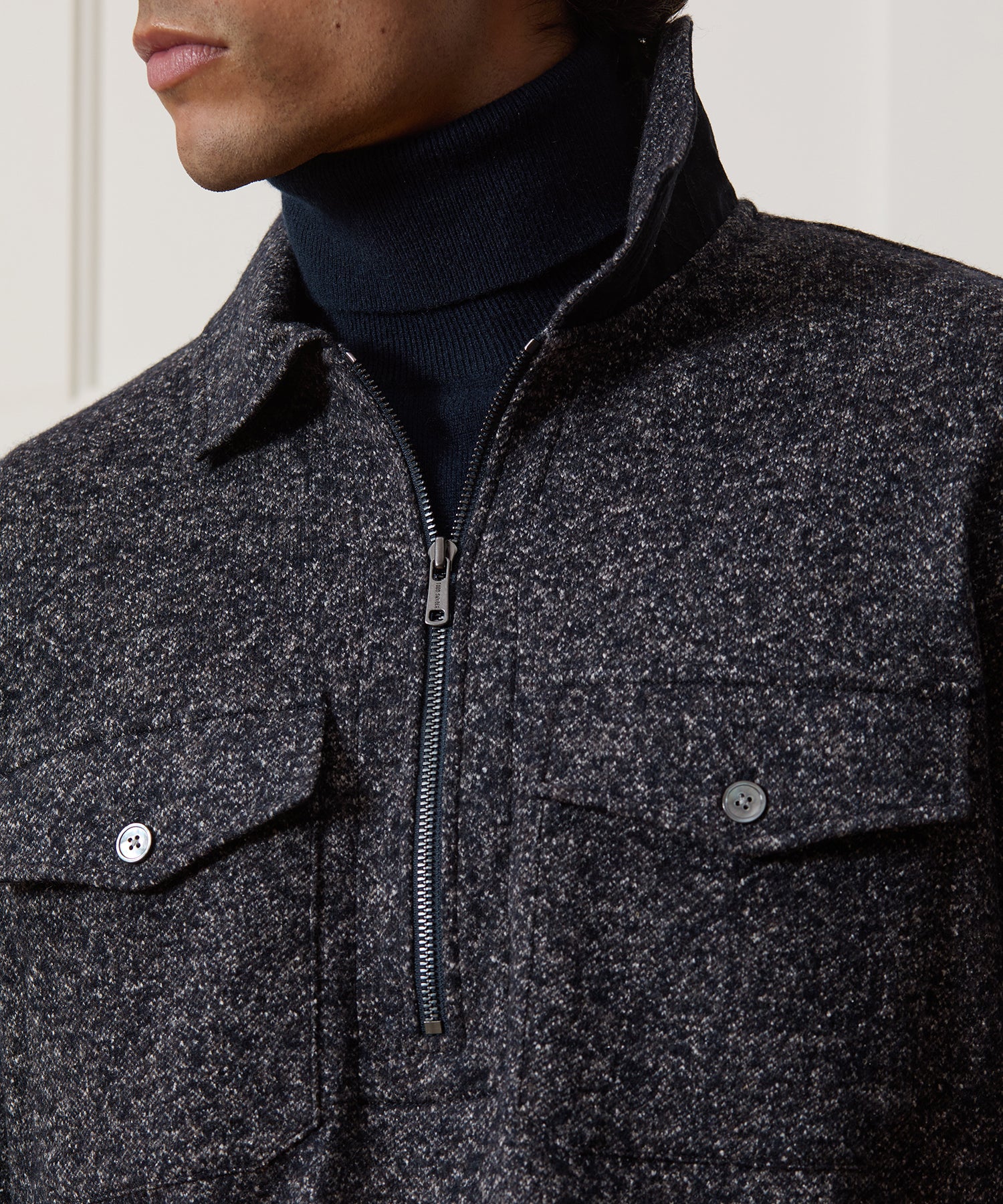 Relaxed Wool-Silk Quarter-Zip Polo - Image 4