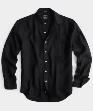 Slim Sea Soft Irish Linen Point Collar Shirt