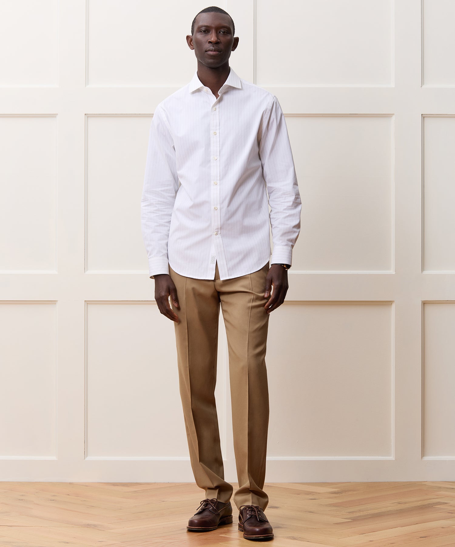 Cotton Spread Collar Dress Shirt - Image 3