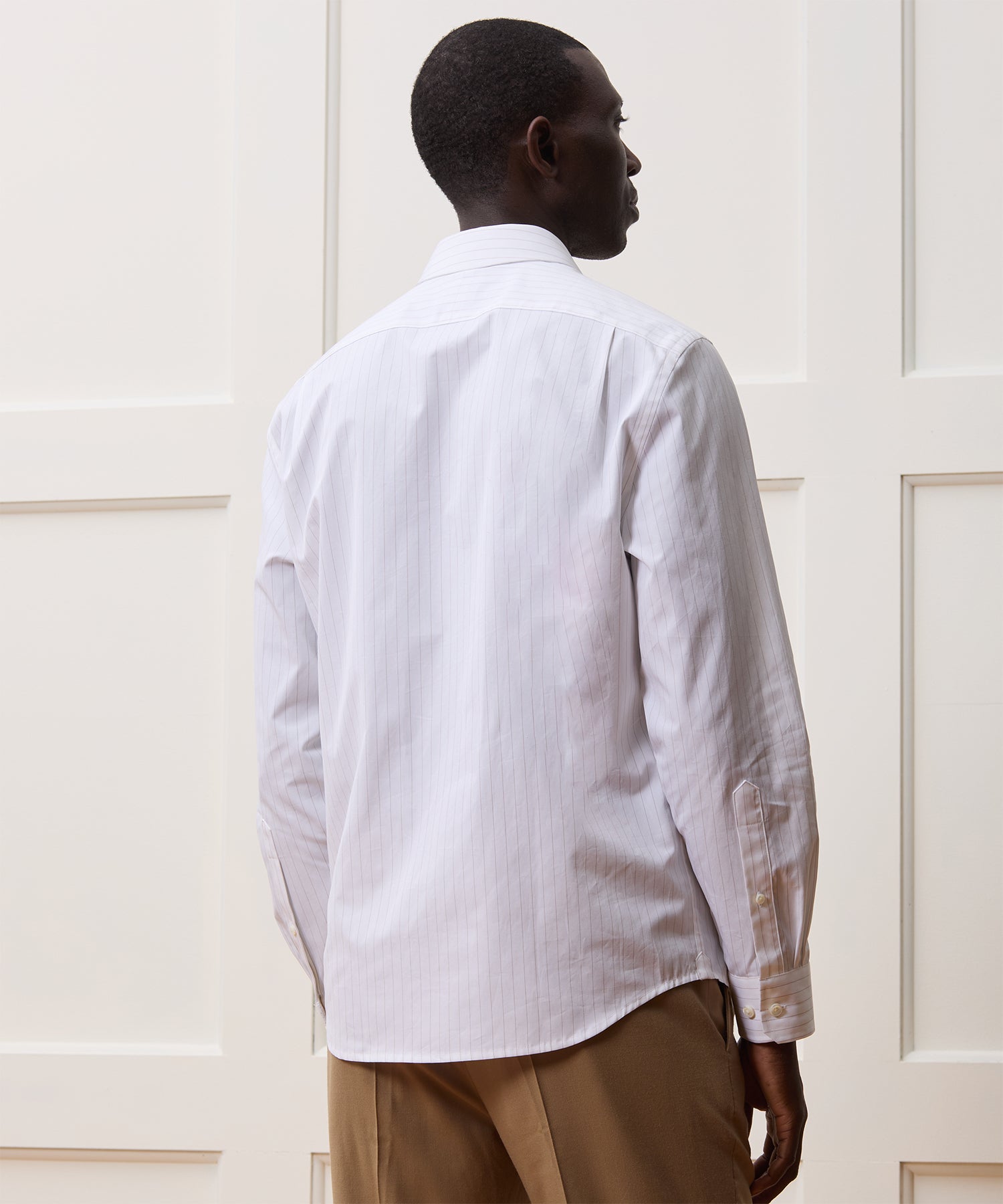 Cotton Spread Collar Dress Shirt - Image 5