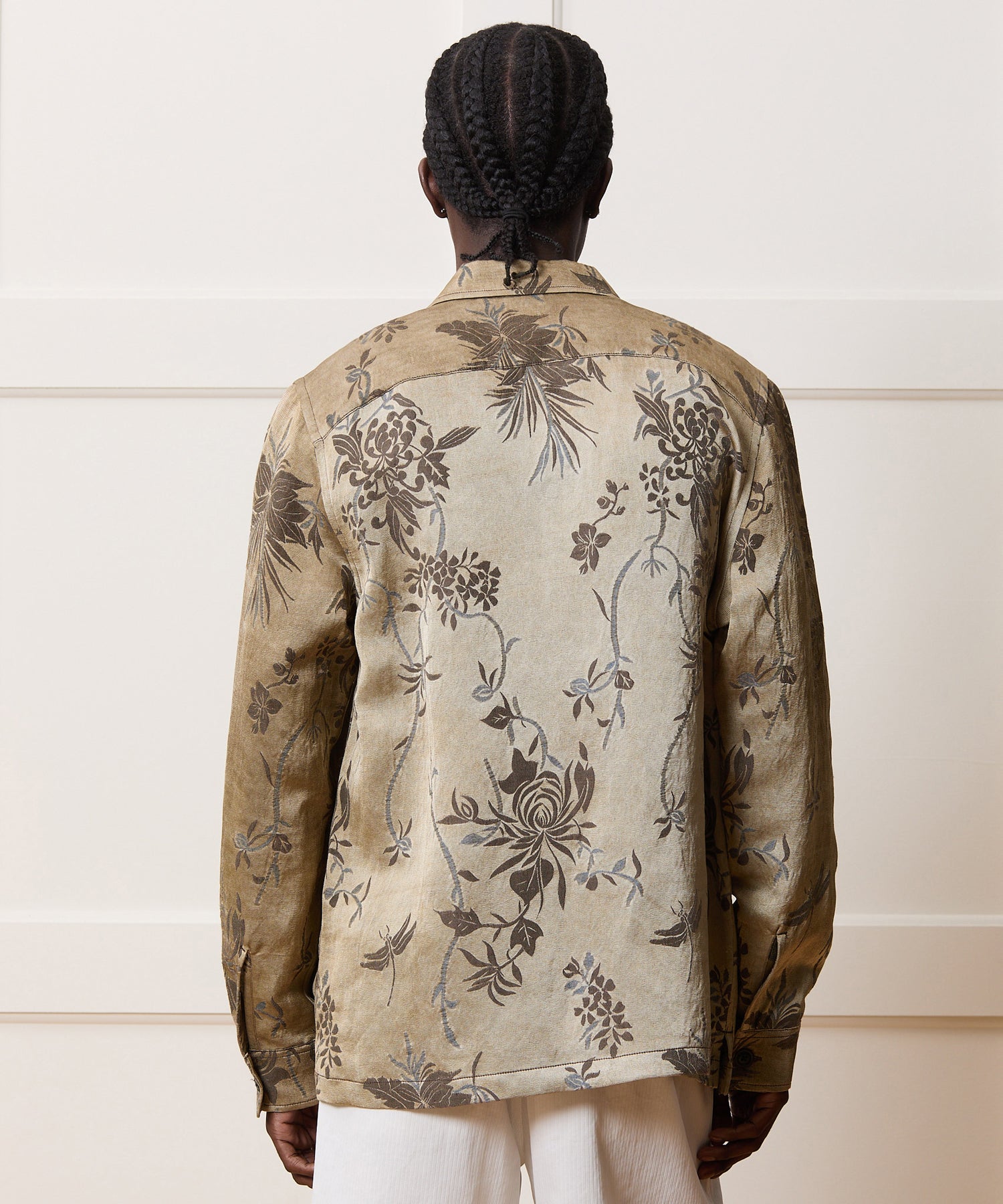 Relaxed Linen Jacquard Shirt Jacket - Image 5