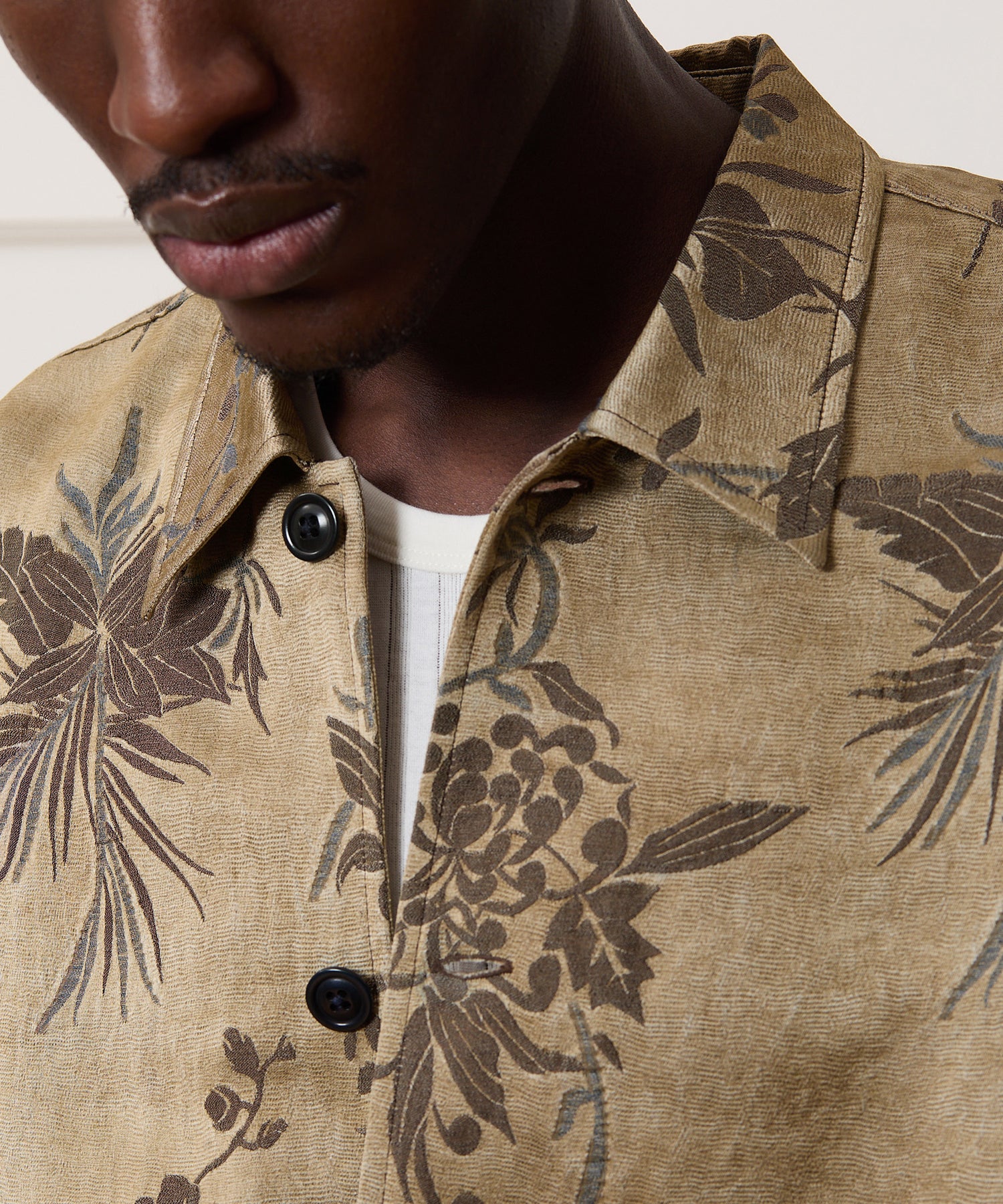 Relaxed Linen Jacquard Shirt Jacket - Image 4