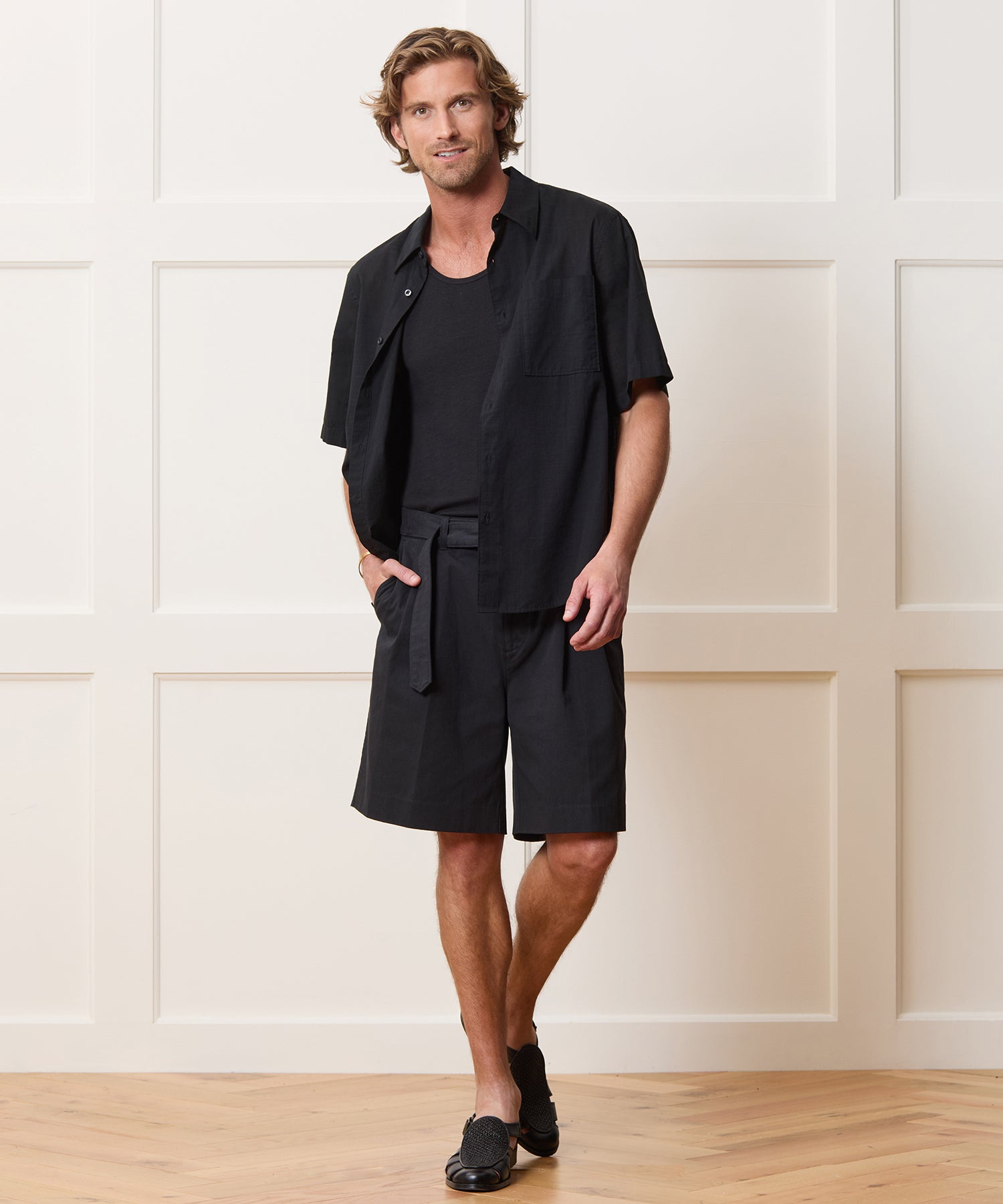 8 Cotton Self-Belt Short - Image 3