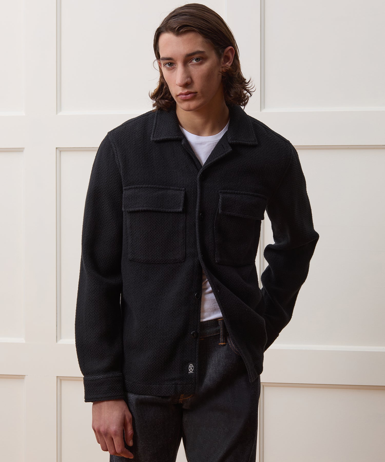 Linen-Cotton Textured Shirt Jacket - Image 2
