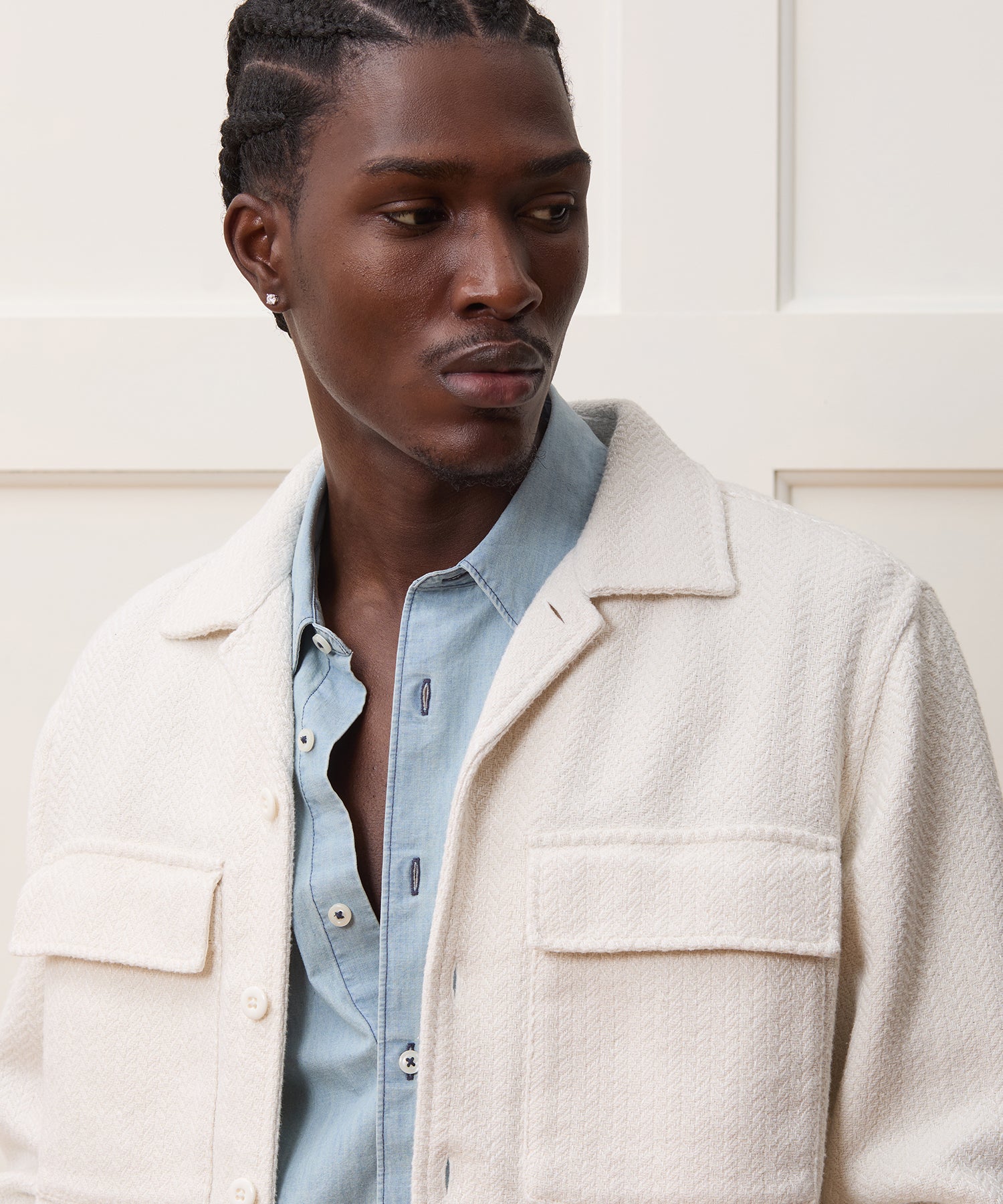 Linen-Cotton Textured Shirt Jacket - Image 5