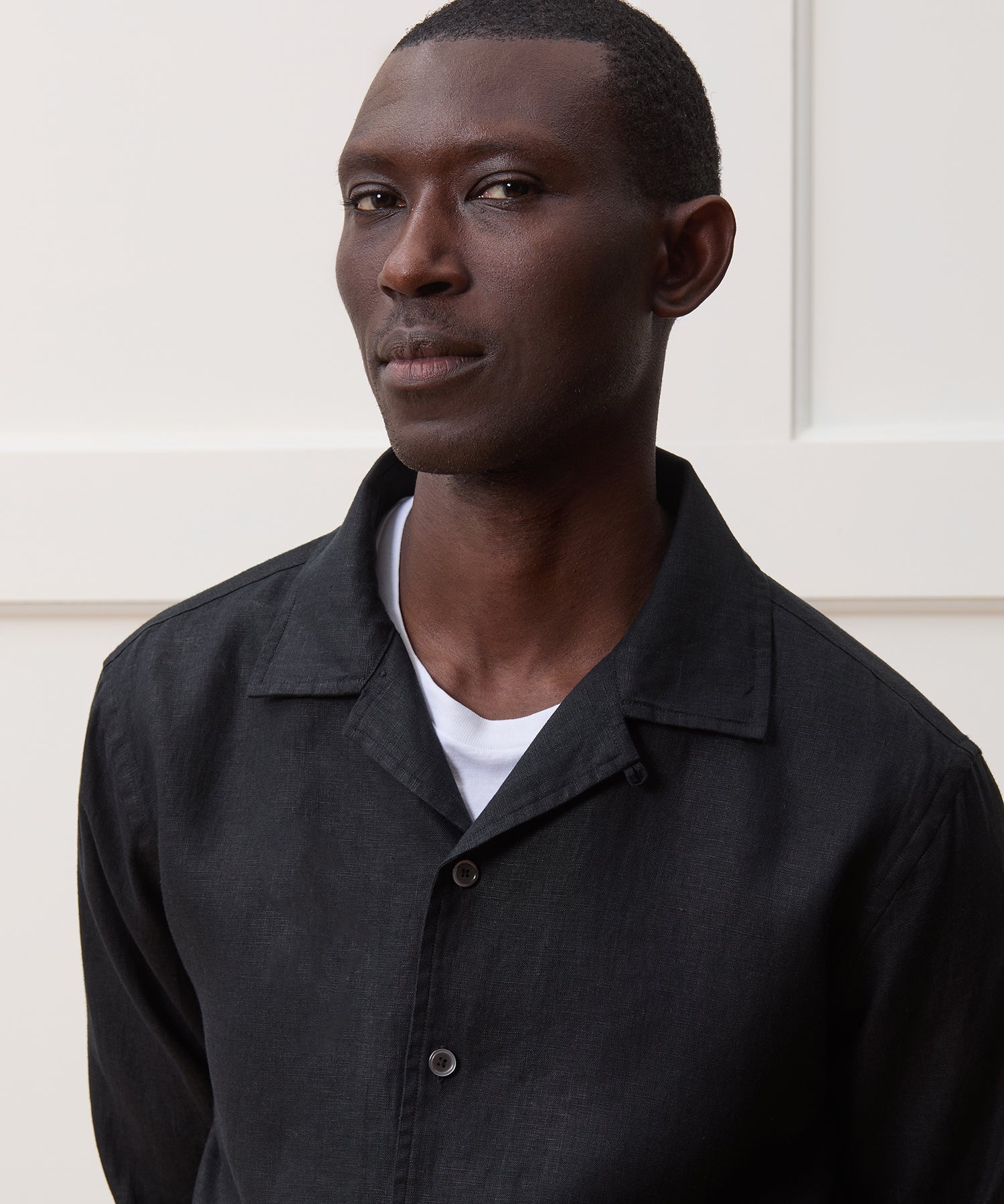Cropped Sea Soft Irish Linen Camp Collar Shirt - Image 5