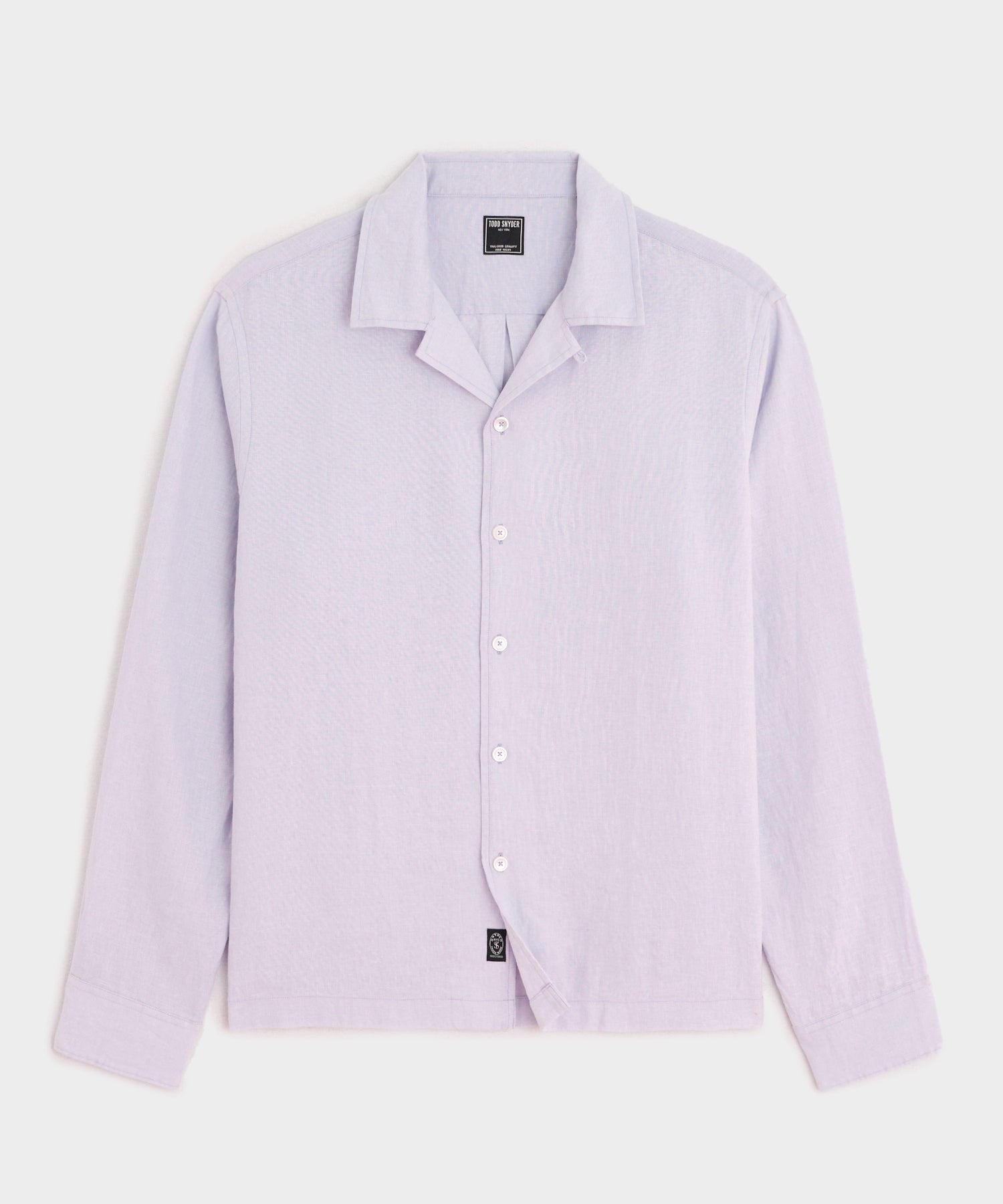 Cropped Sea Soft Irish Linen Camp Collar Shirt