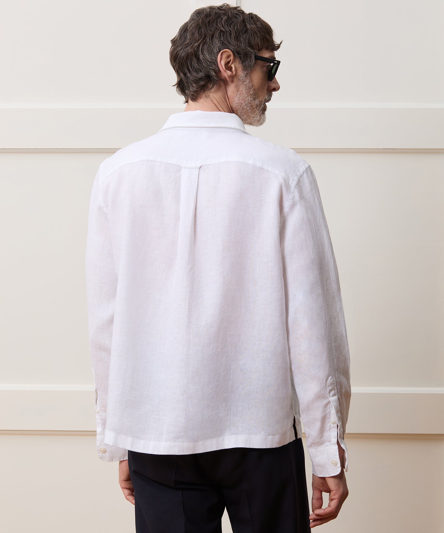 Cropped Sea Soft Irish Linen Camp Collar Shirt - Image 5