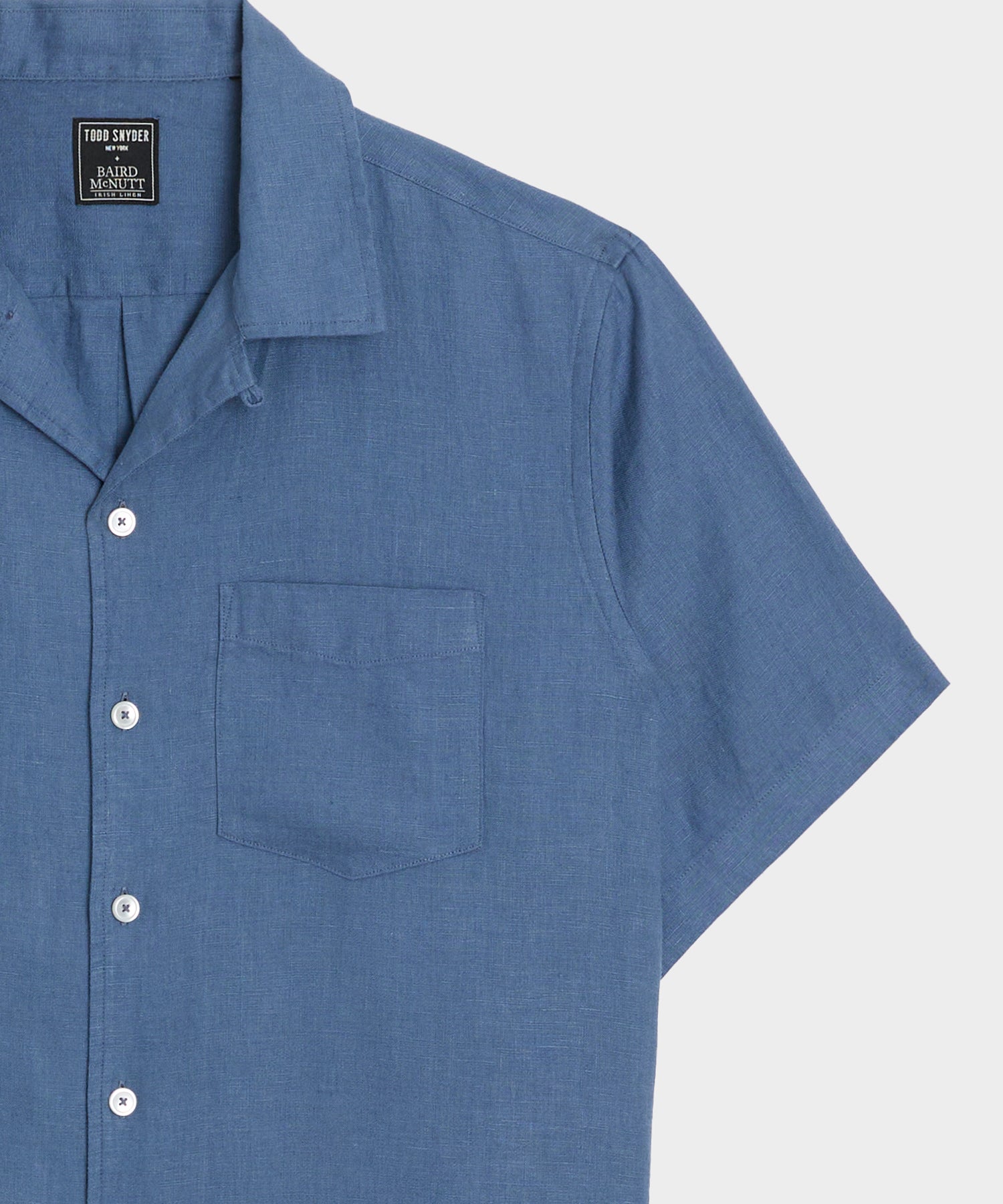 Cropped Sea Soft Irish Linen Camp Collar Shirt - Image 5
