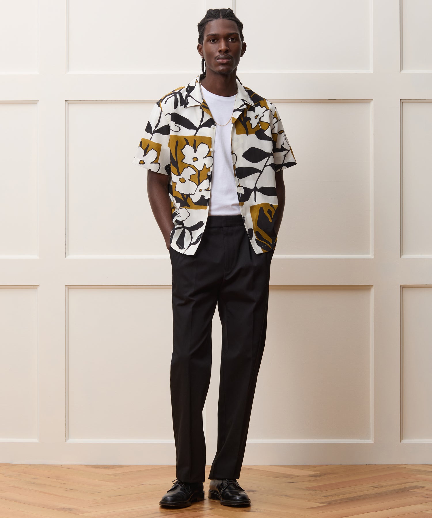 Cropped Silk-Cotton Camp Collar Shirt - Image 4