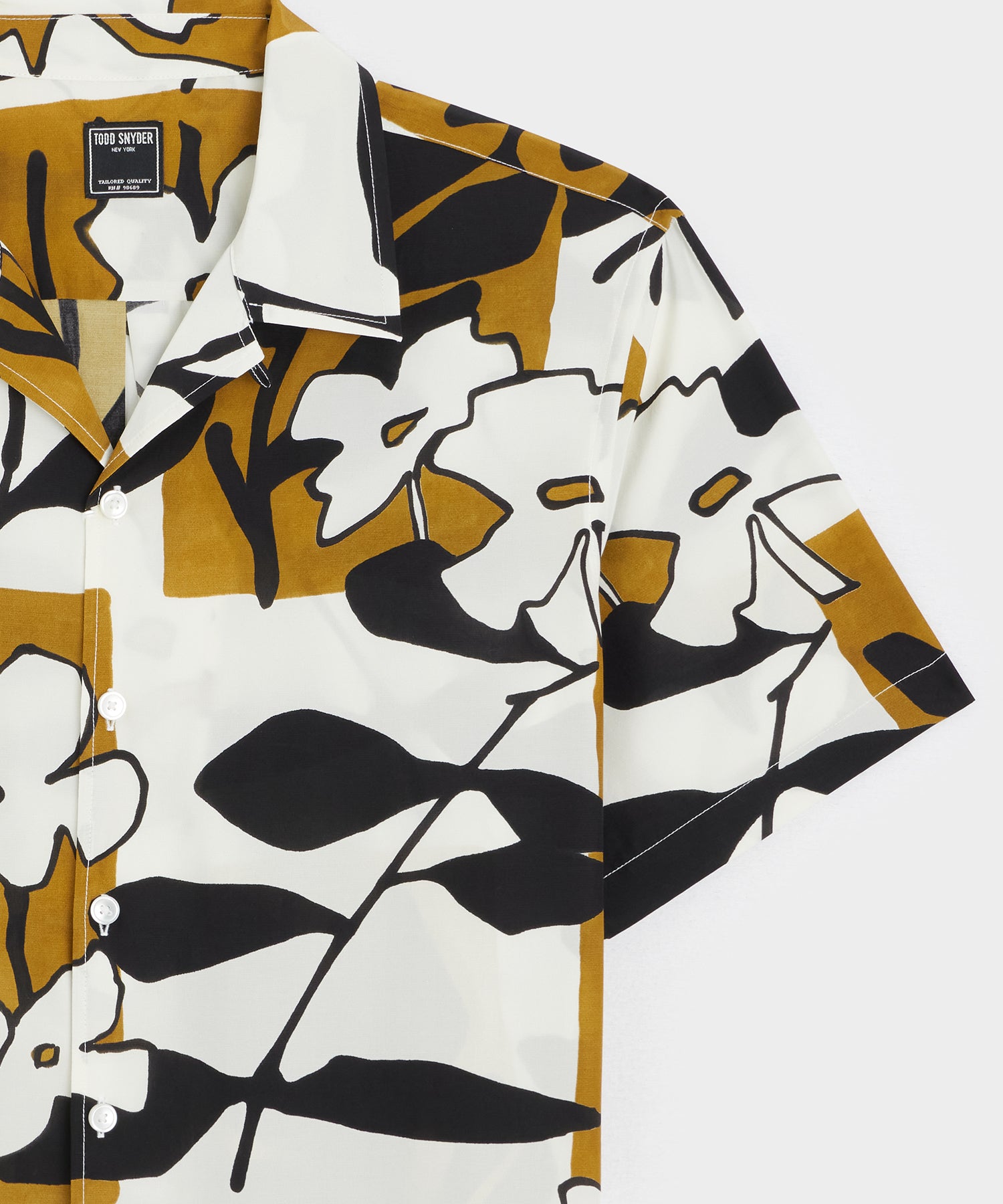 Cropped Silk-Cotton Camp Collar Shirt - Image 3
