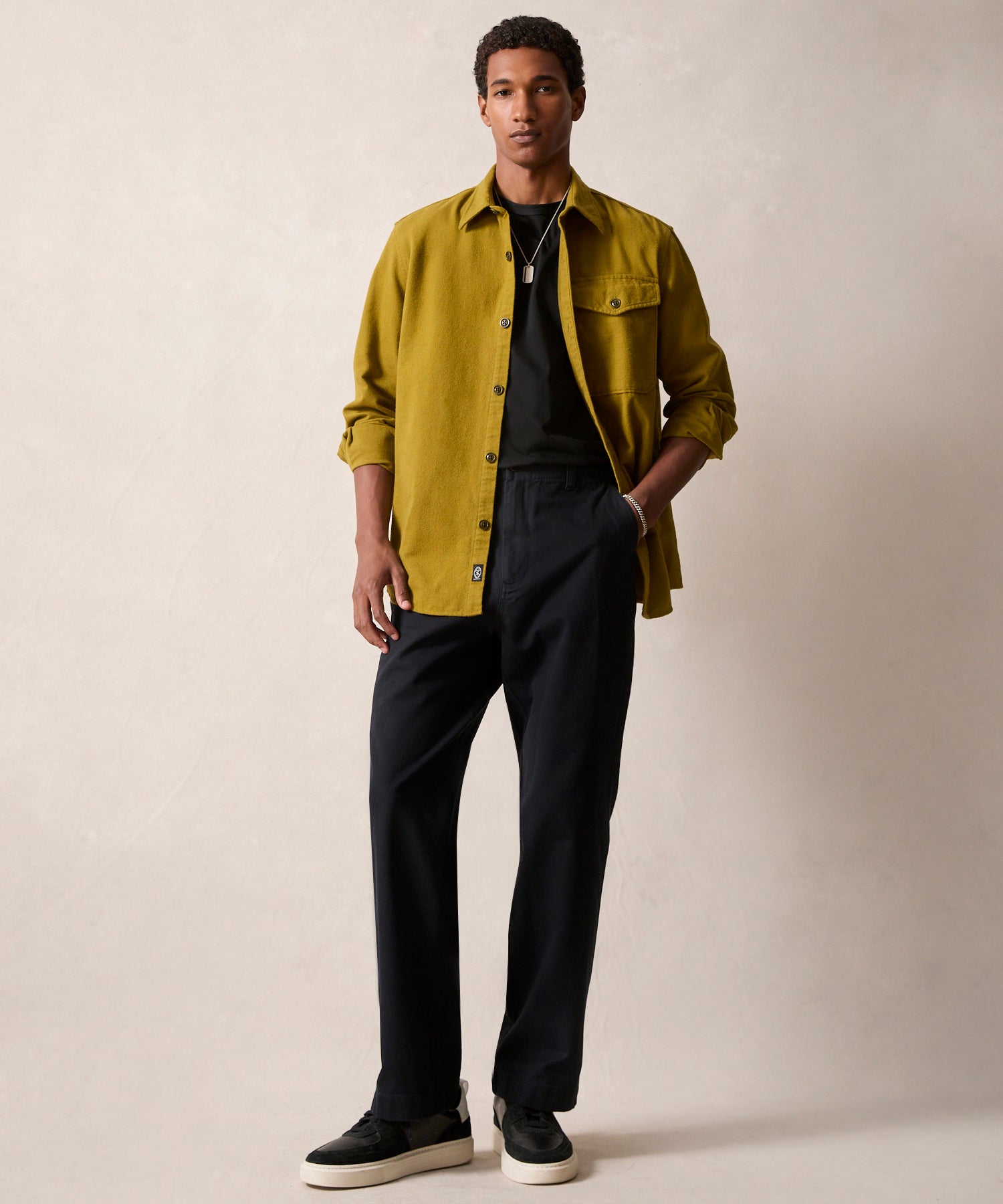 Chamois Shirt in Green Chartreuse - Image 4