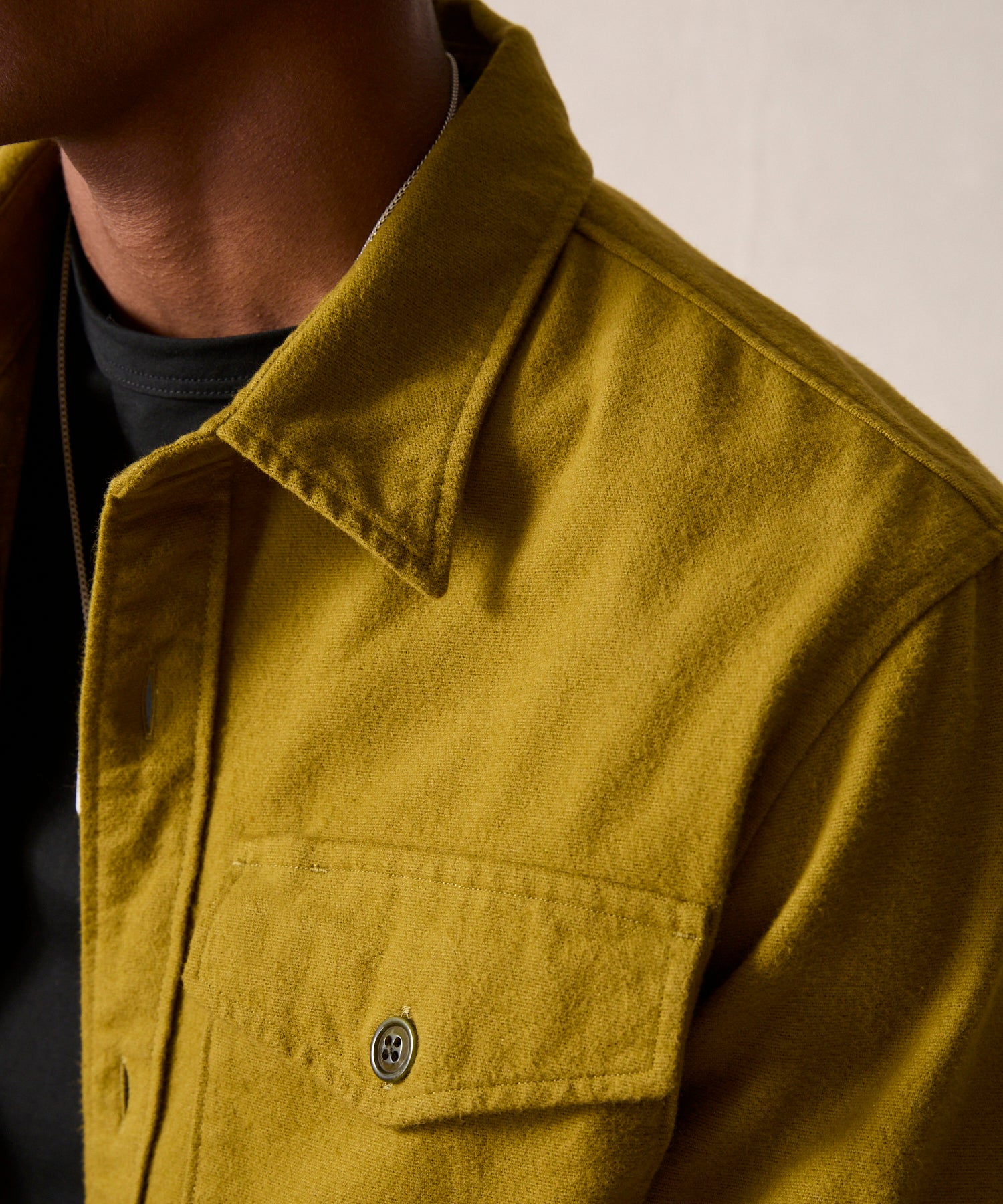 Chamois Shirt in Green Chartreuse - Image 5