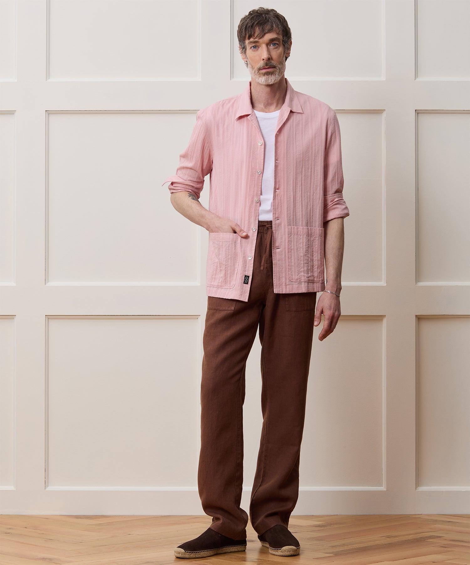 Straight Fit Linen Beach Pant - Image 4