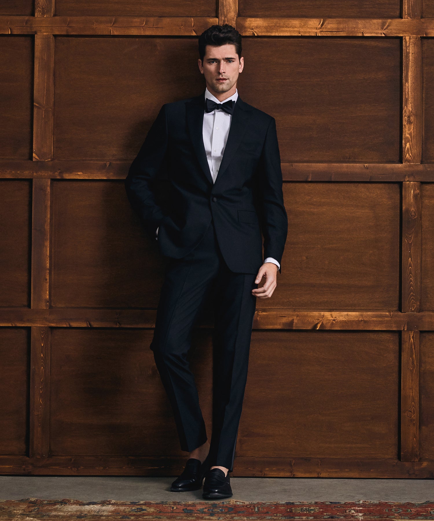 Made in USA Sutton Peak Lapel Tuxedo Jacket in Black - Image 7