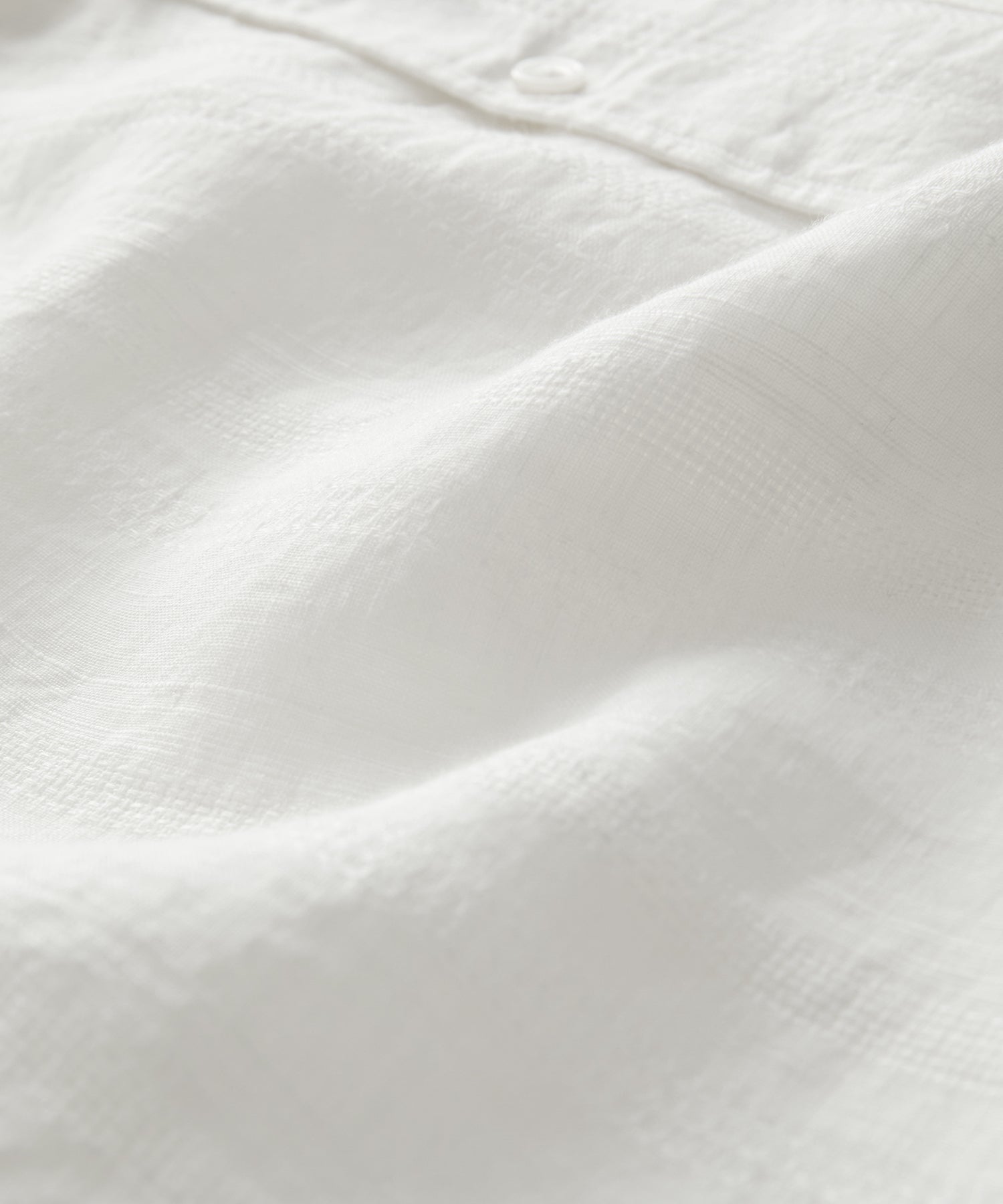 Textured Cropped Sea Soft Irish Linen Camp Collar Shirt - Image 6